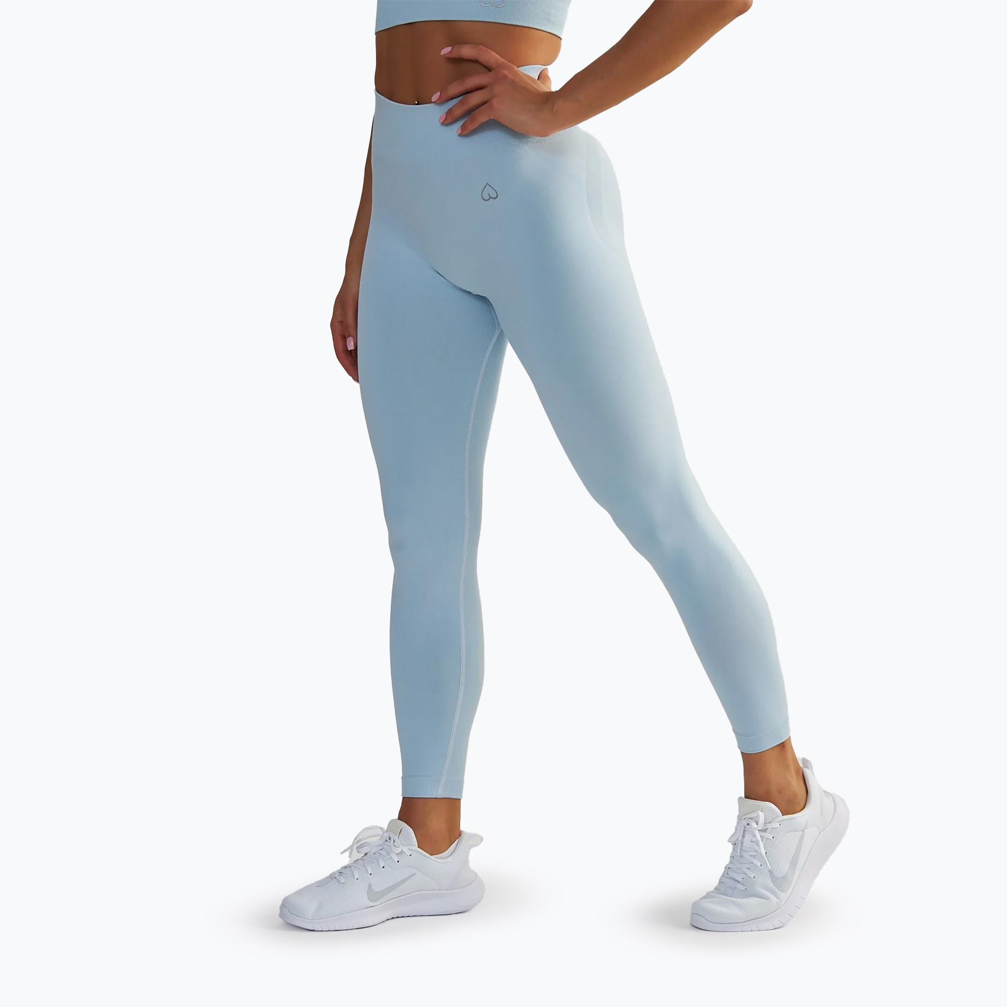 Legginsy treningowe damskie BeShaped Shape Up dark light blue 