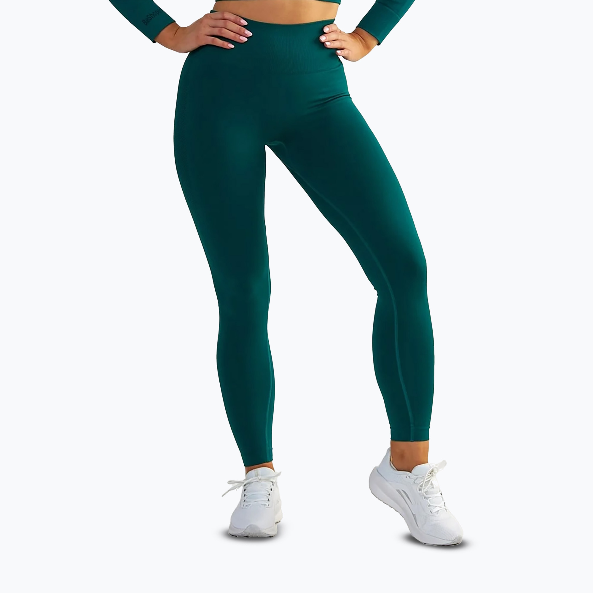 Legginsy treningowe damskie BeShaped Power Up! dark green 