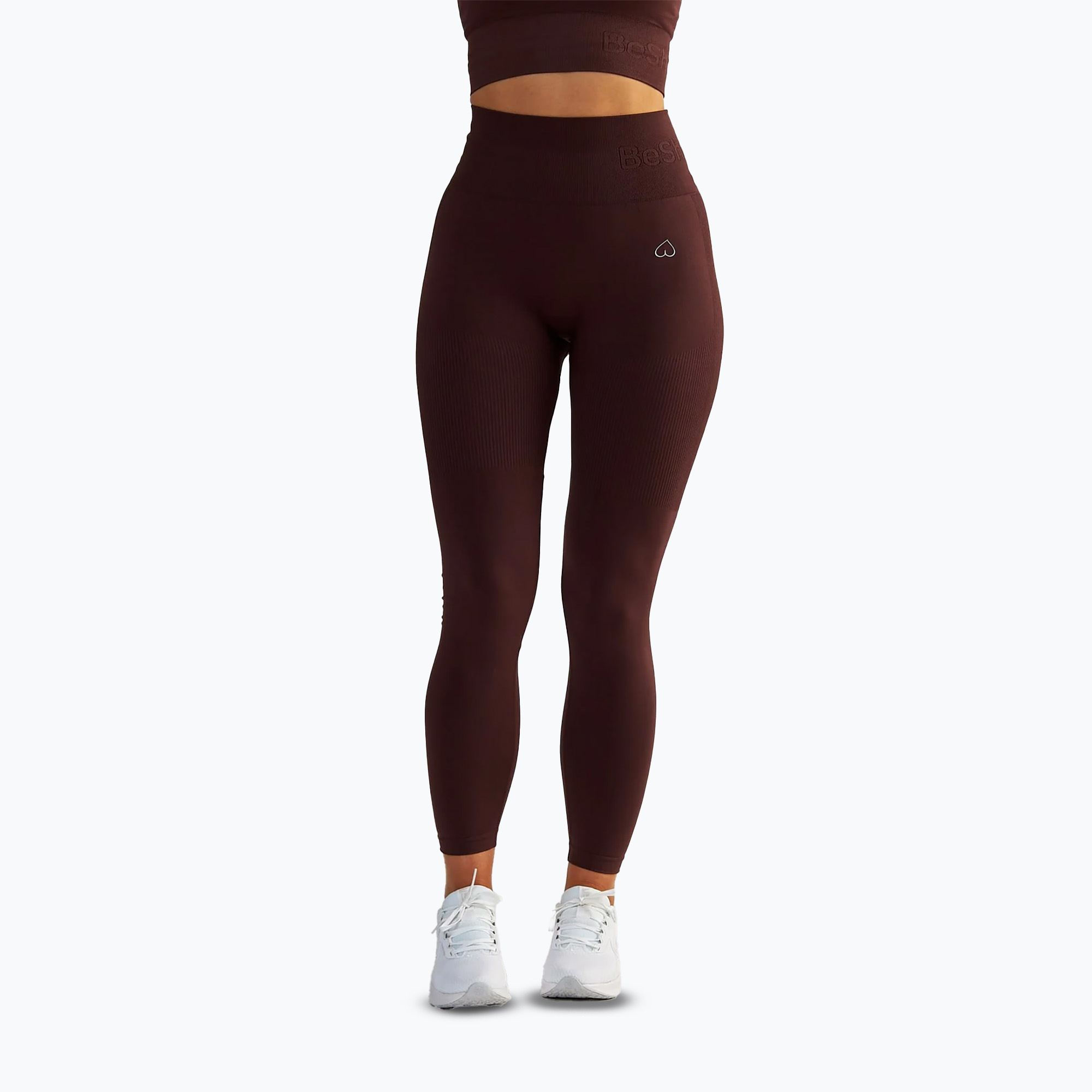 Legginsy treningowe damske BeShaped Body Boost brown 