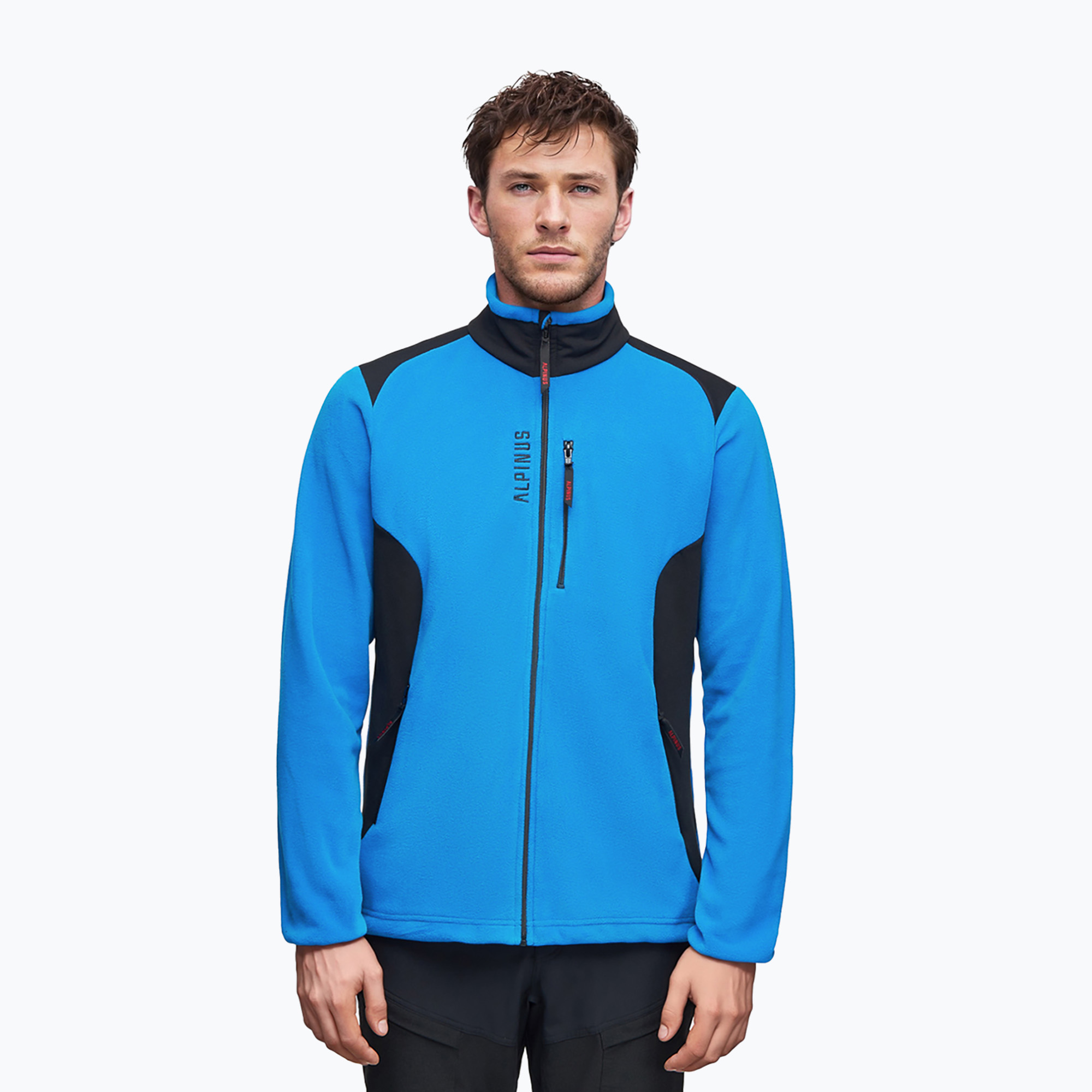 Bluza polarowa męska Alpinus Caen II 100 kobaltowa/czarna 