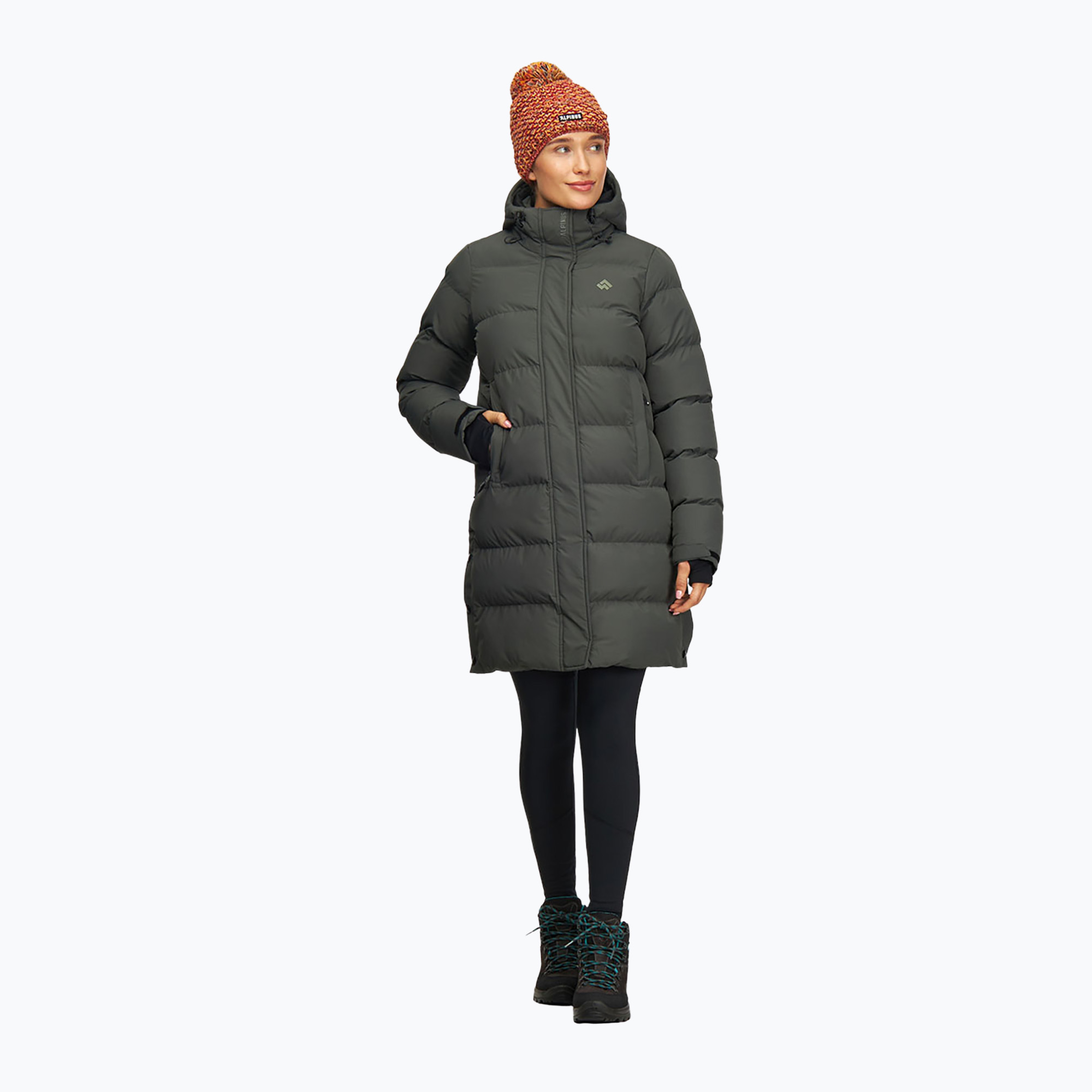 Дамско ватирано палто Alpinus Iparla olive green