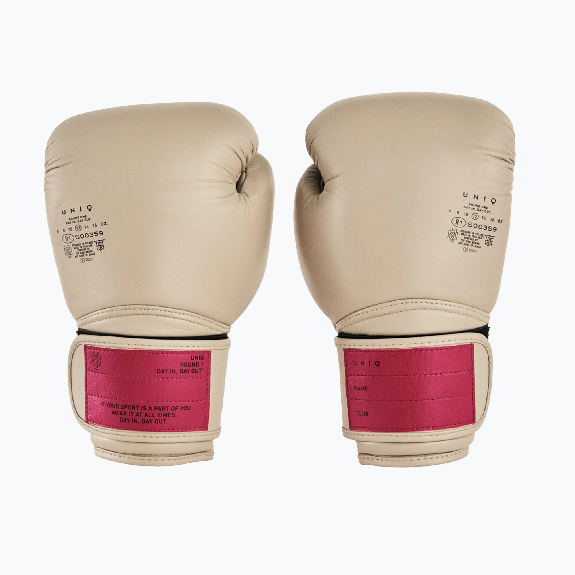 Guanti da boxe UNIQ Velcro classic beige