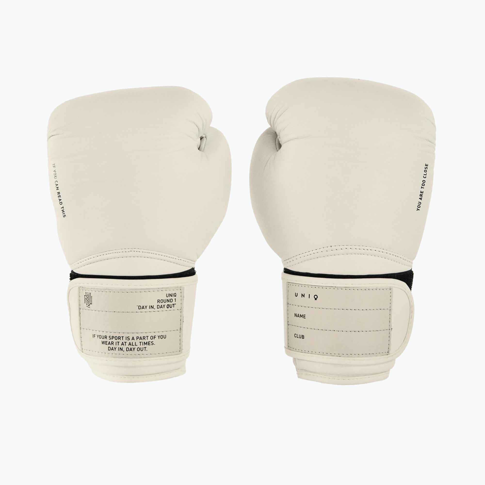 Боксови ръкавици UNIQ Velcro technical white