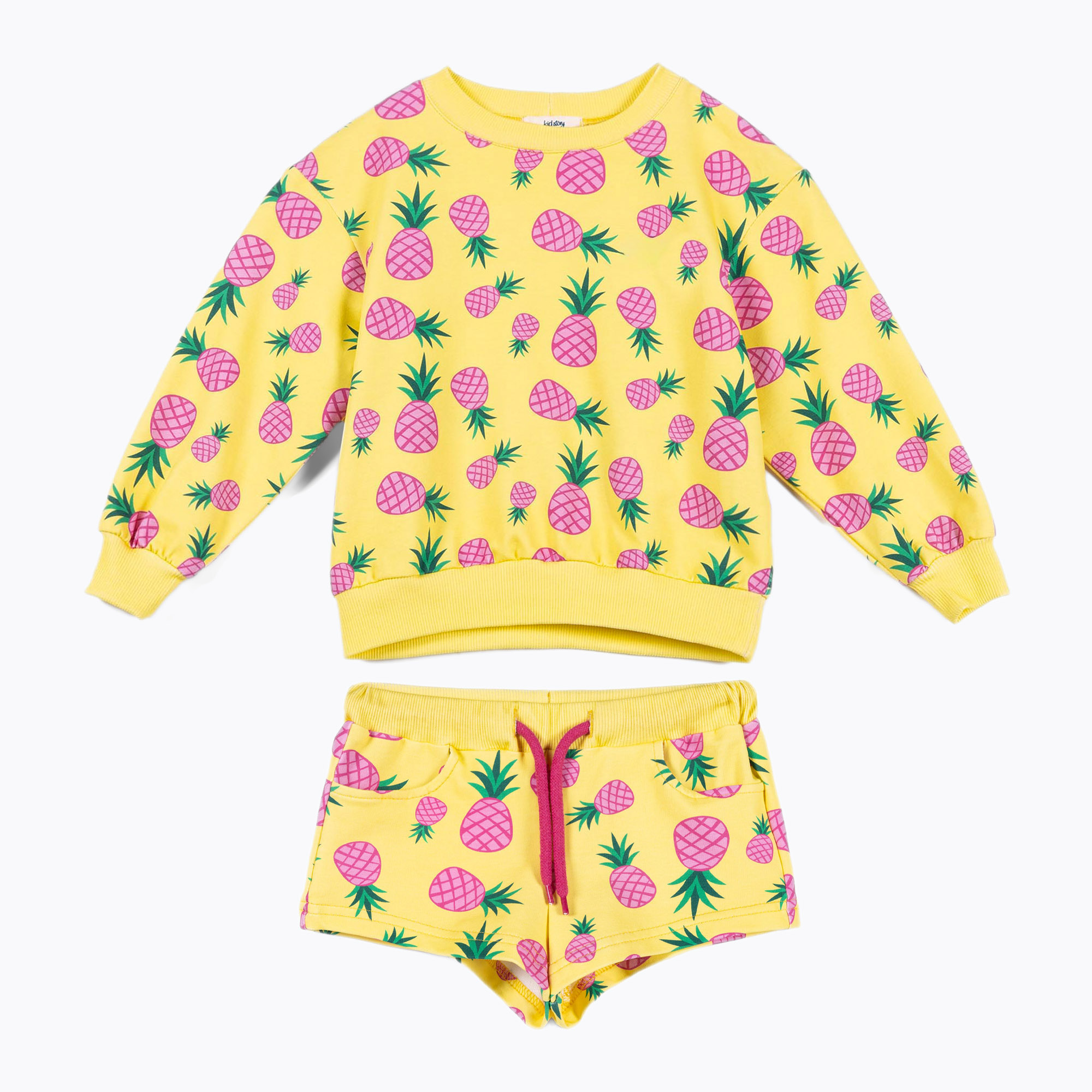Komplet dziecięcy KID STORY Bluza i Spodenki sweet pineapple 