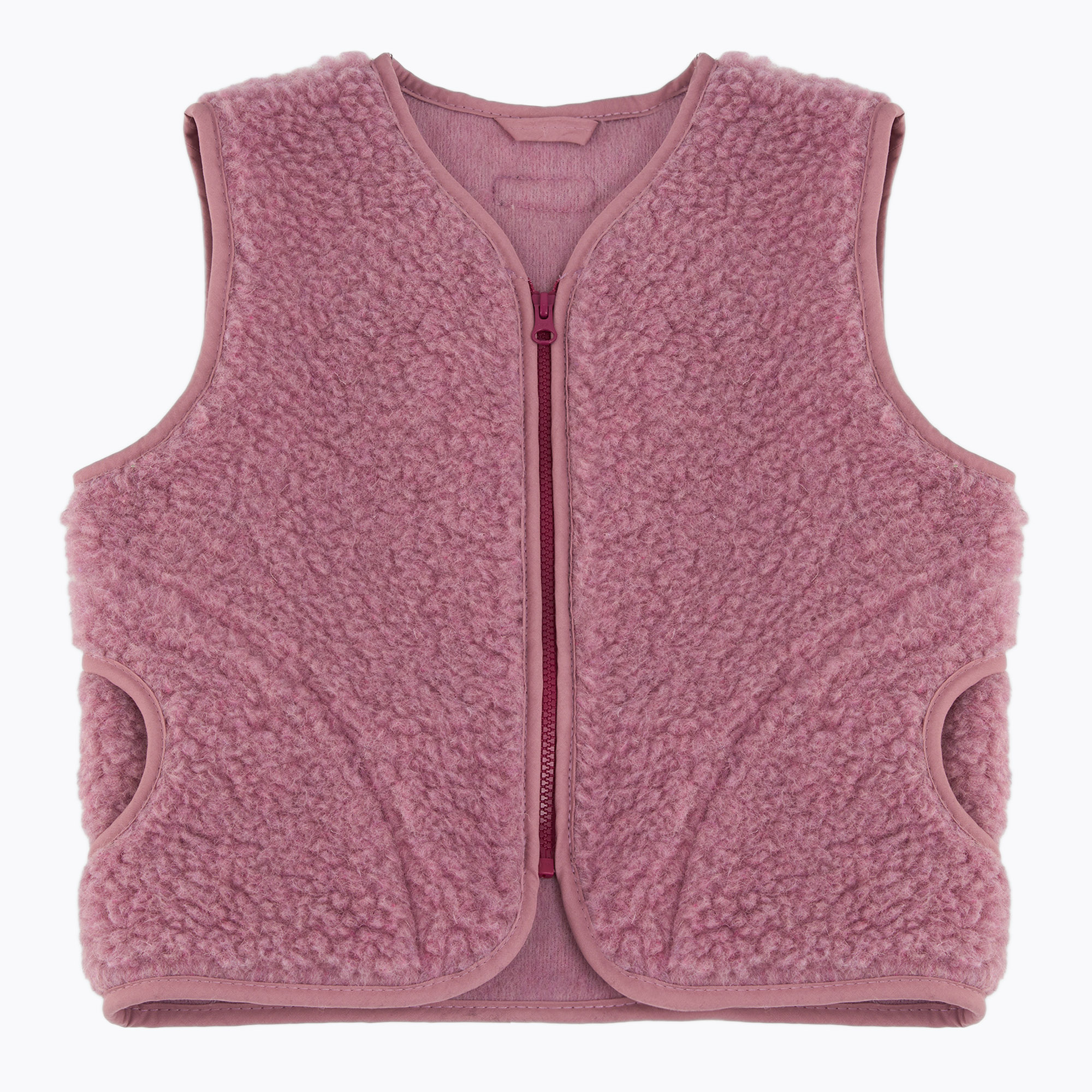 Bezrękawnik dziecięcy KID STORY Merino dusty pink 