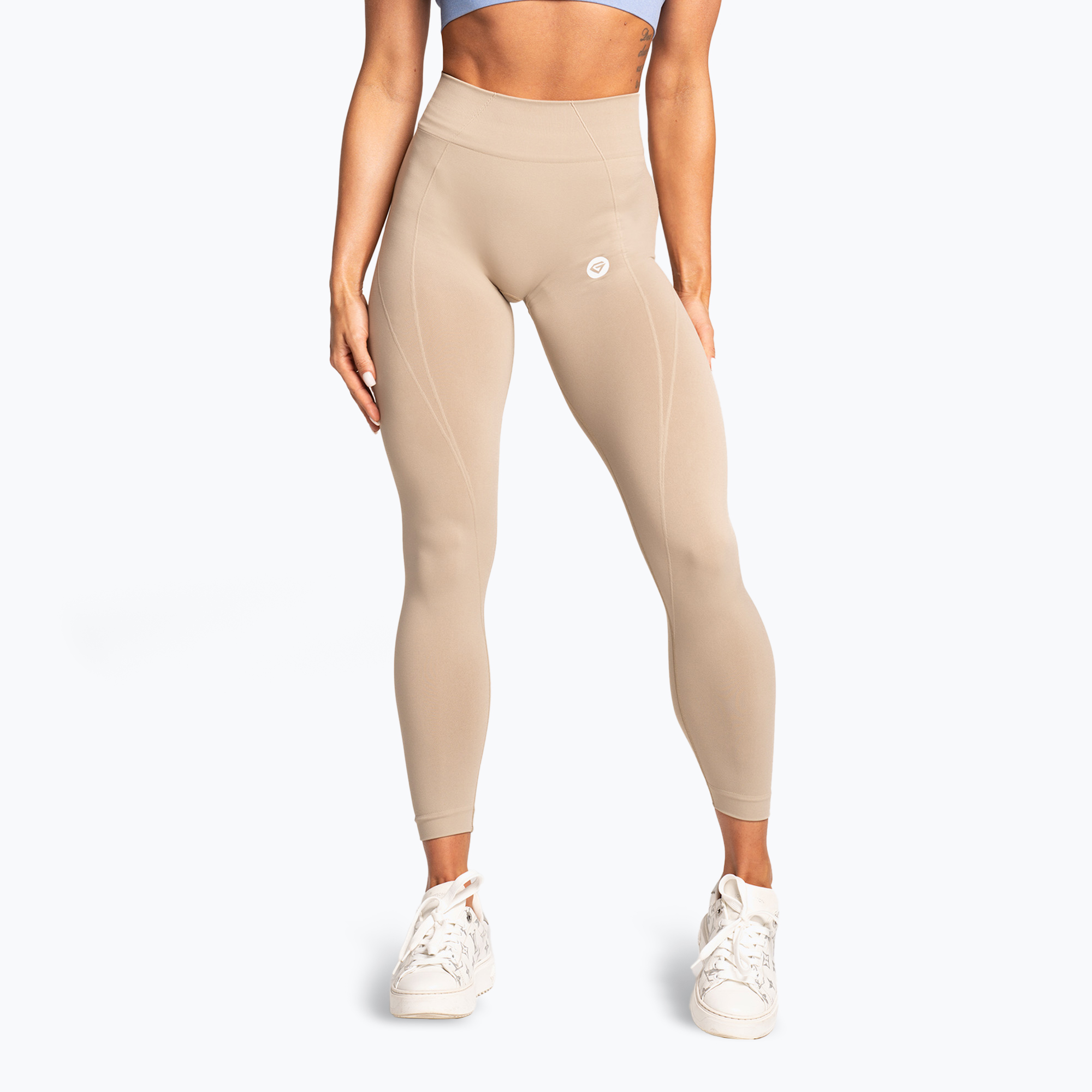 Leggings donna Gym Glamour Basic Scrunch beige (L) (Basic Scrunch 553)