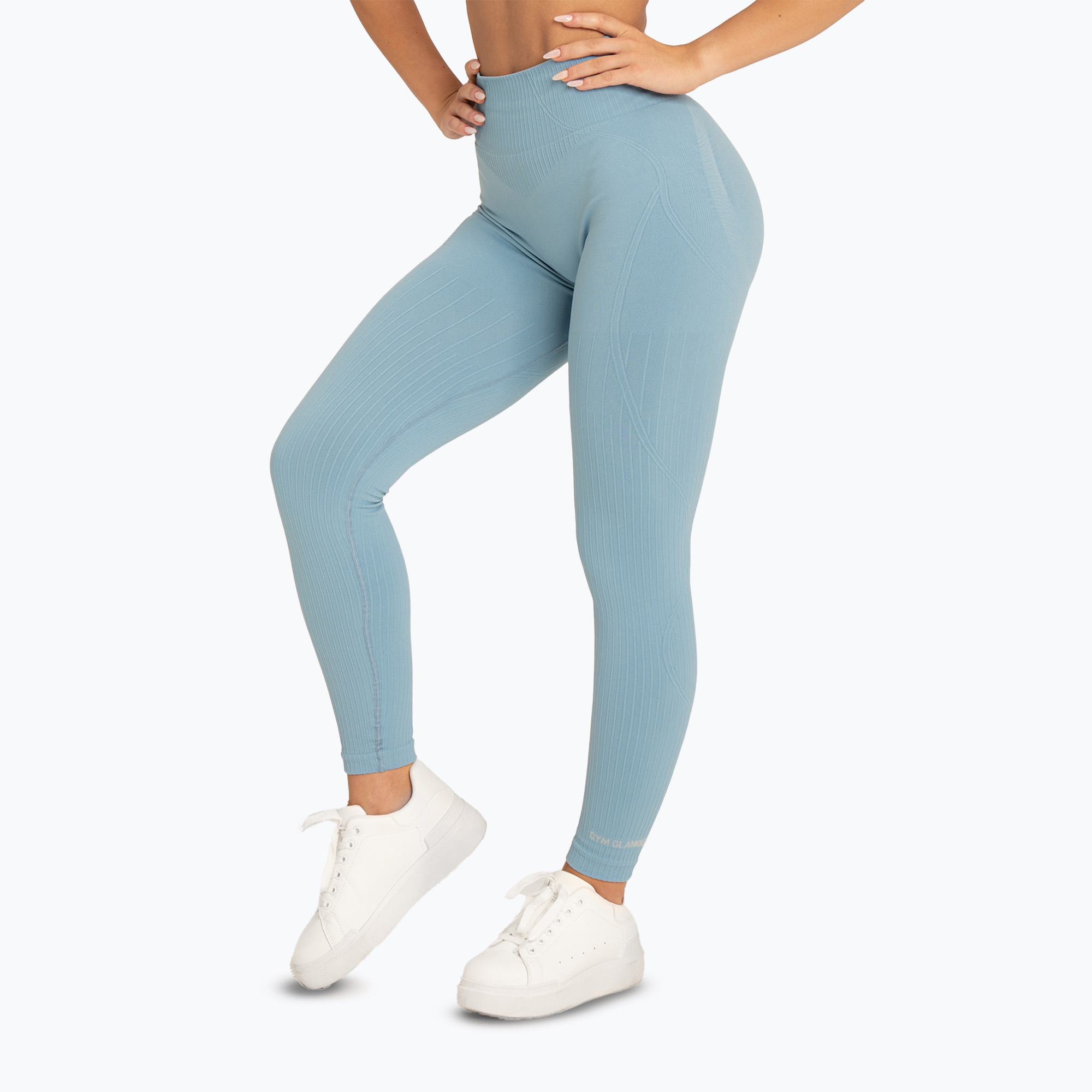 Legginsy damskie Gym Glamour Push Up 2.0 blue lagoon 