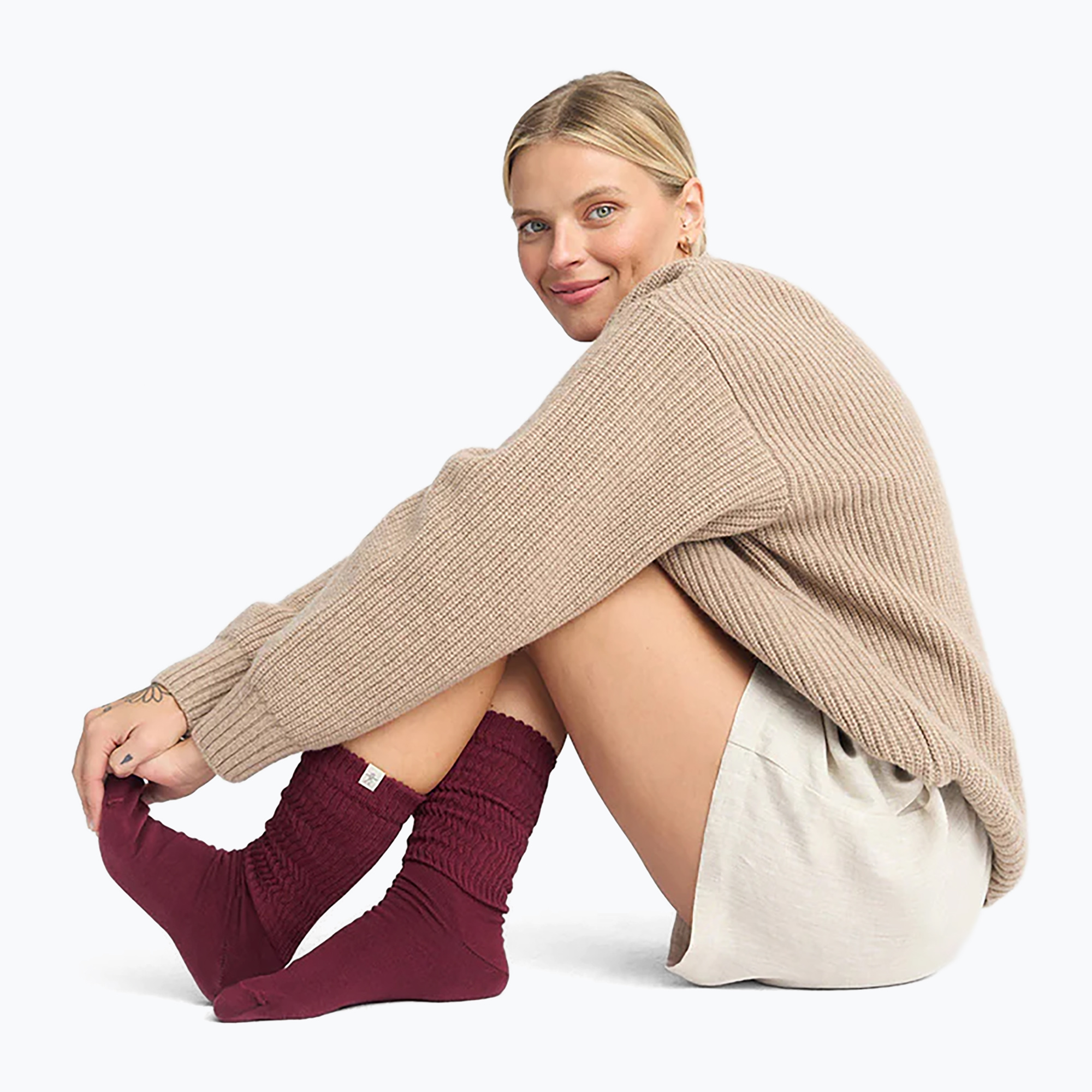 Női zokni JOYINME Ground Yourself burgundy (Ground Yourself 802462)