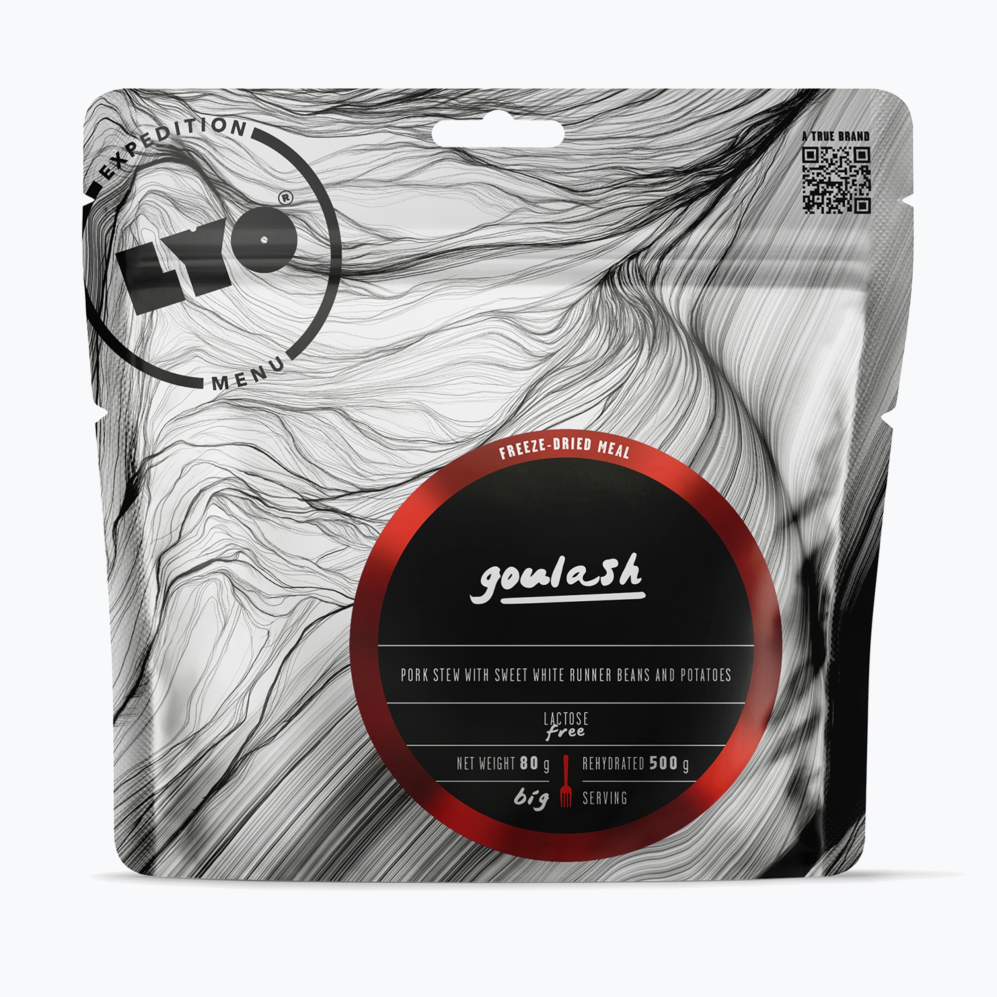 Lyofilizovaná strava  LYOFOOD Vepřový guláš s brambory a fazolemi 500 g