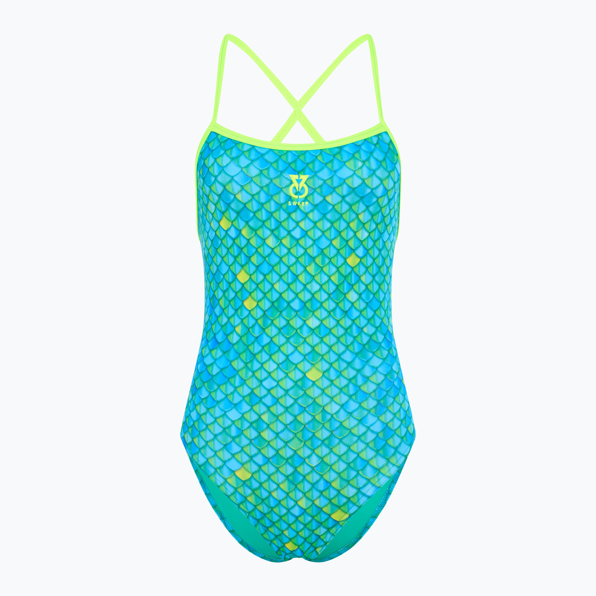 Дамски бански костюм от една част SWEEP Aqua Hippos blue/yellow/green
