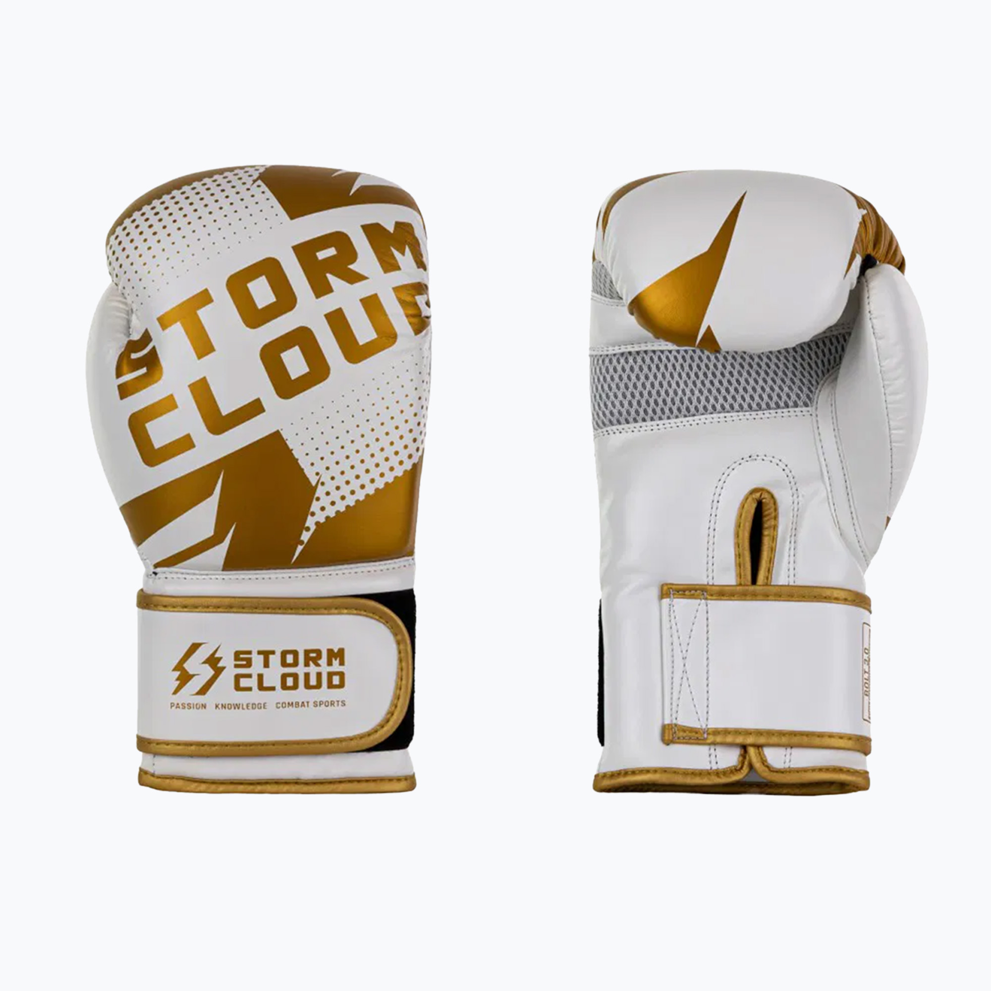 Rękawice bokserskie StormCloud Bolt 3.0 white/gold 