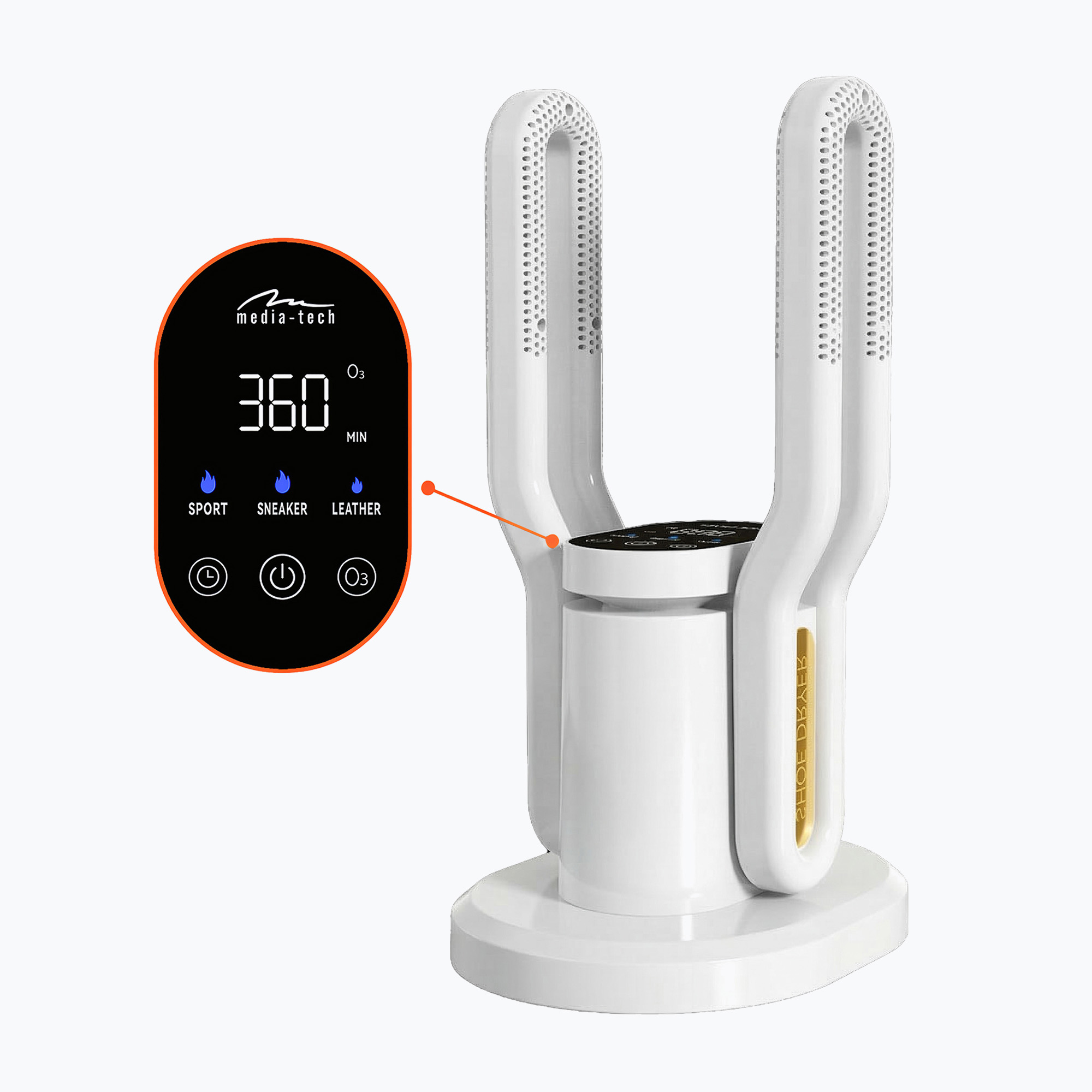Sušička topánok Media-Tech Ozone Pro  white/yellow
