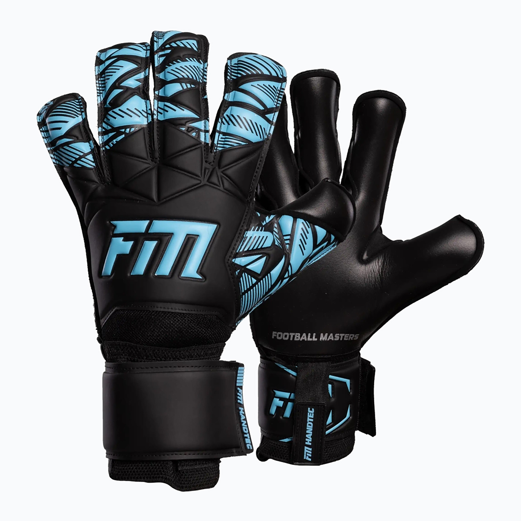 Rękawice bramkarskie Football Masters Invictus X Training black/blue 