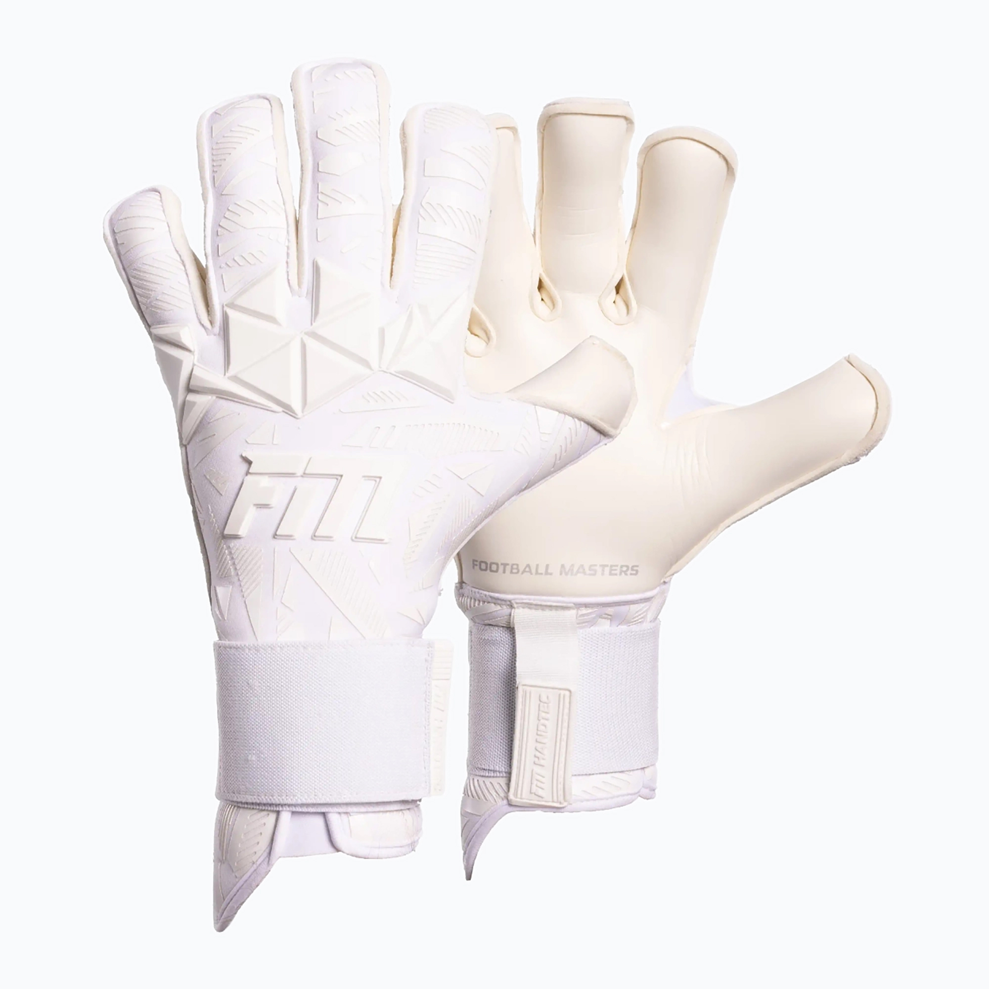 Rękawice bramkarskie Football Masters Invictus X PRO all white 