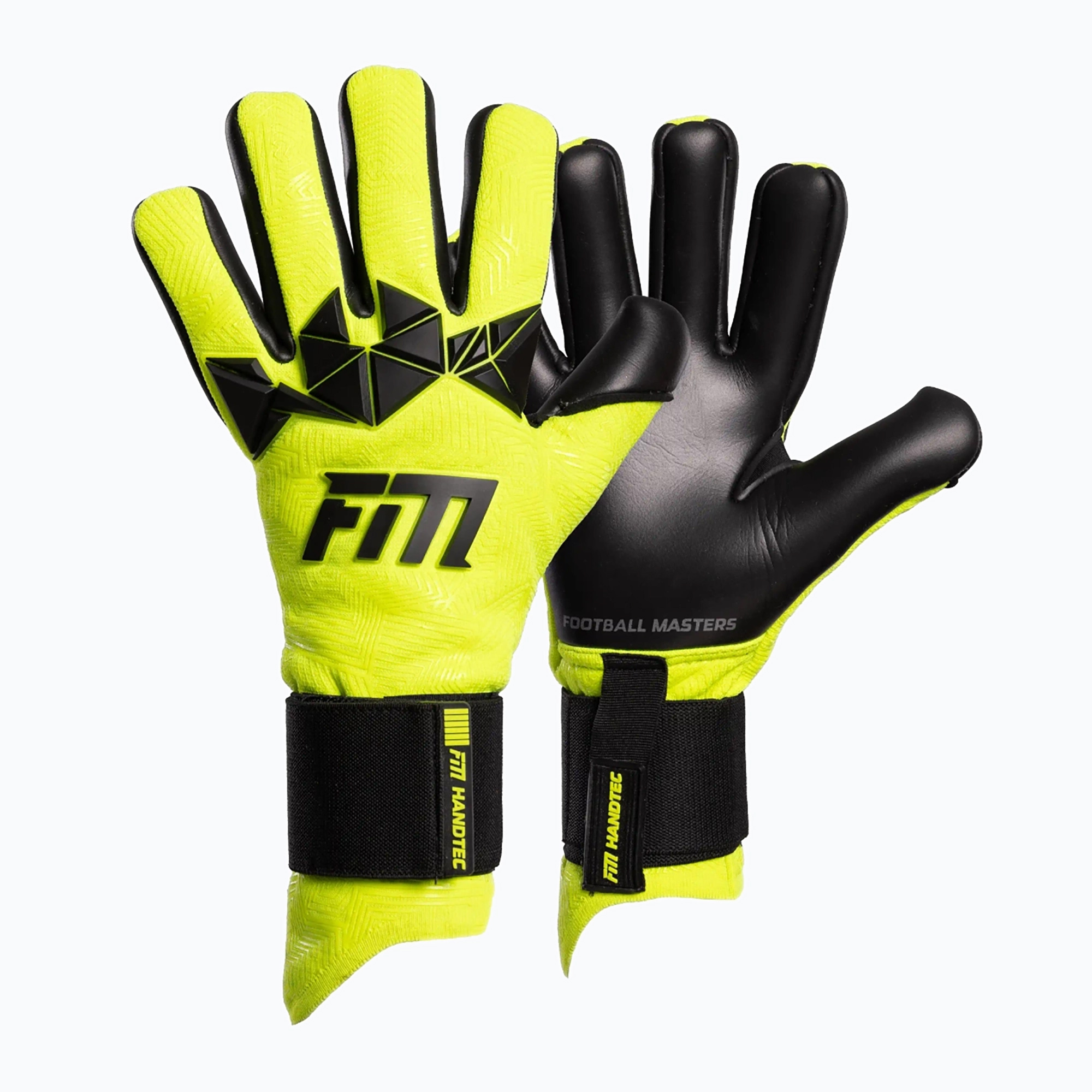Rękawice bramkarskie Football Masters Varis X PRO yellow fluo 