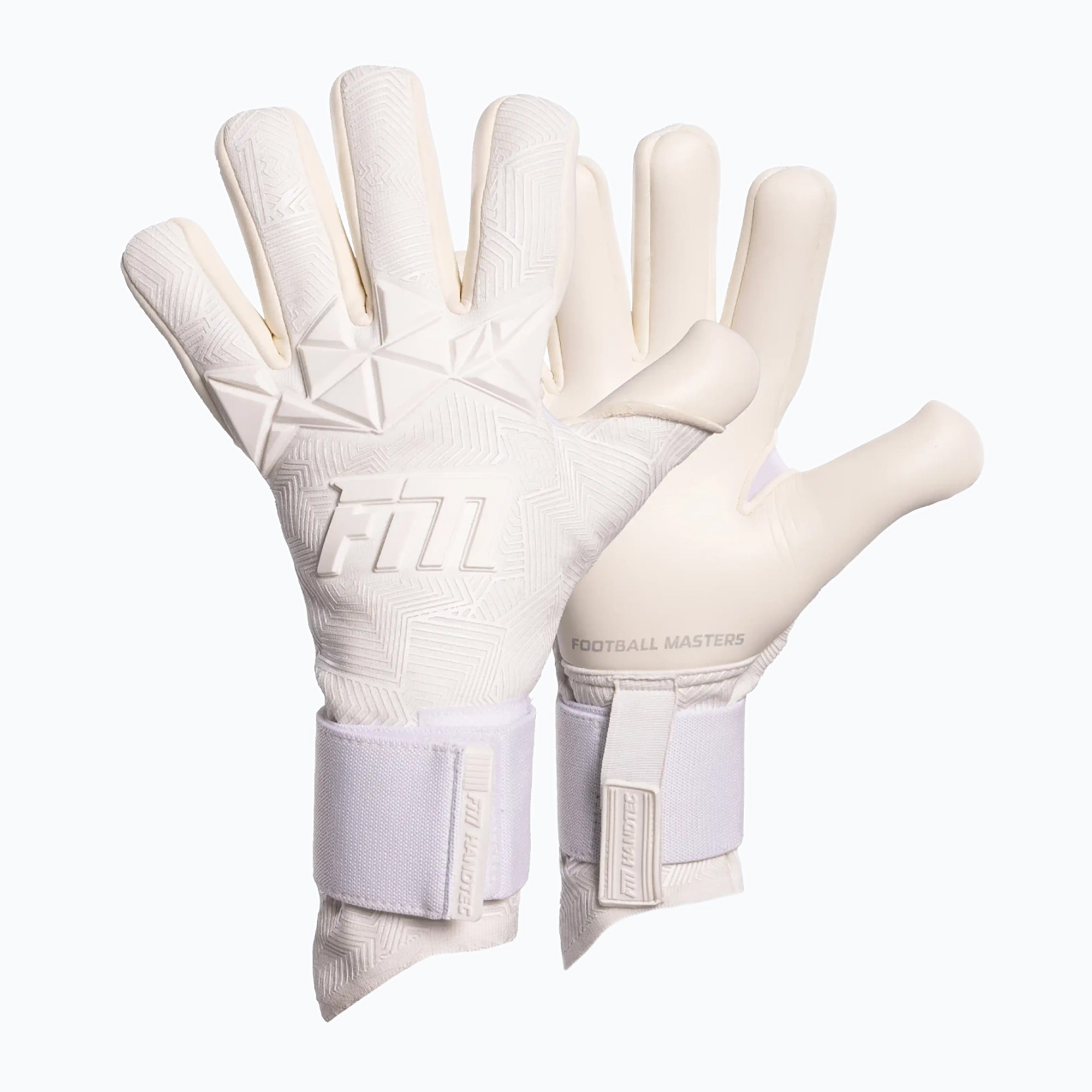 Rękawice bramkarskie Football Masters Varis X PRO all white 