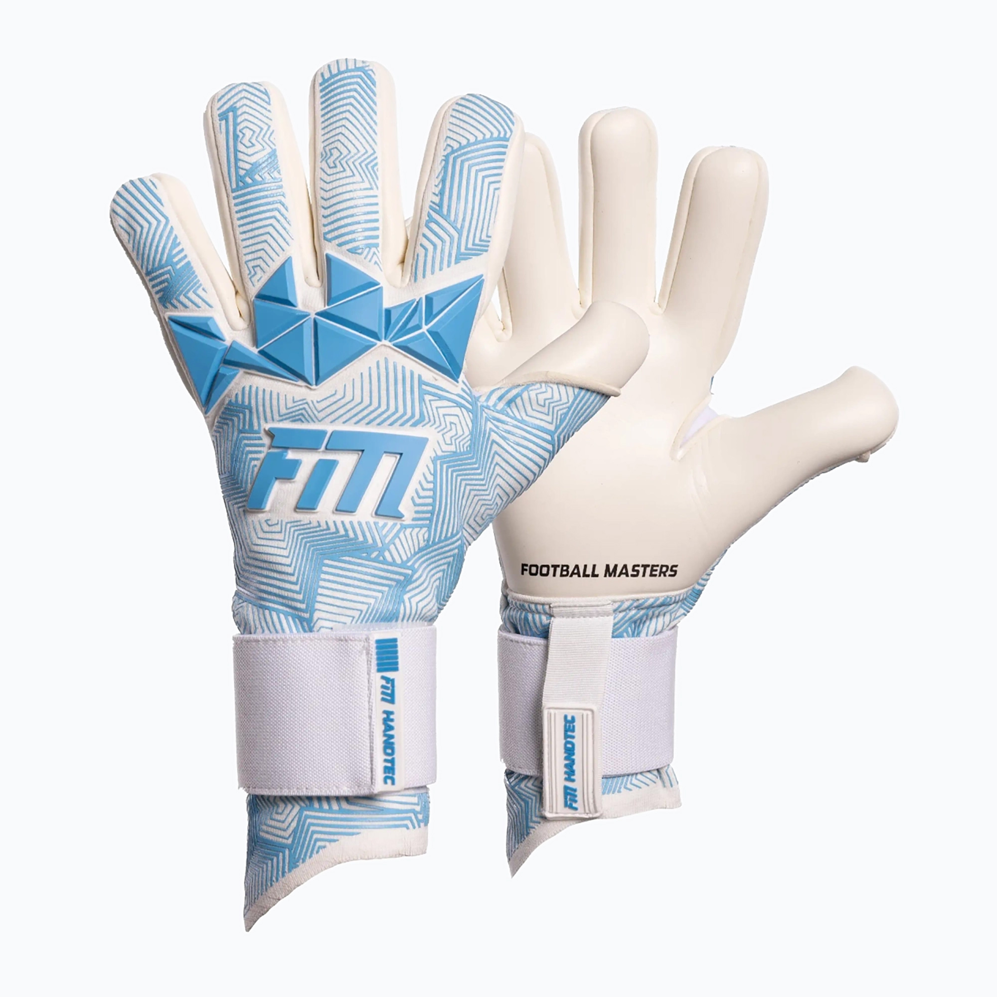 Rękawice bramkarskie Football Masters Varis X PRO white/blue 