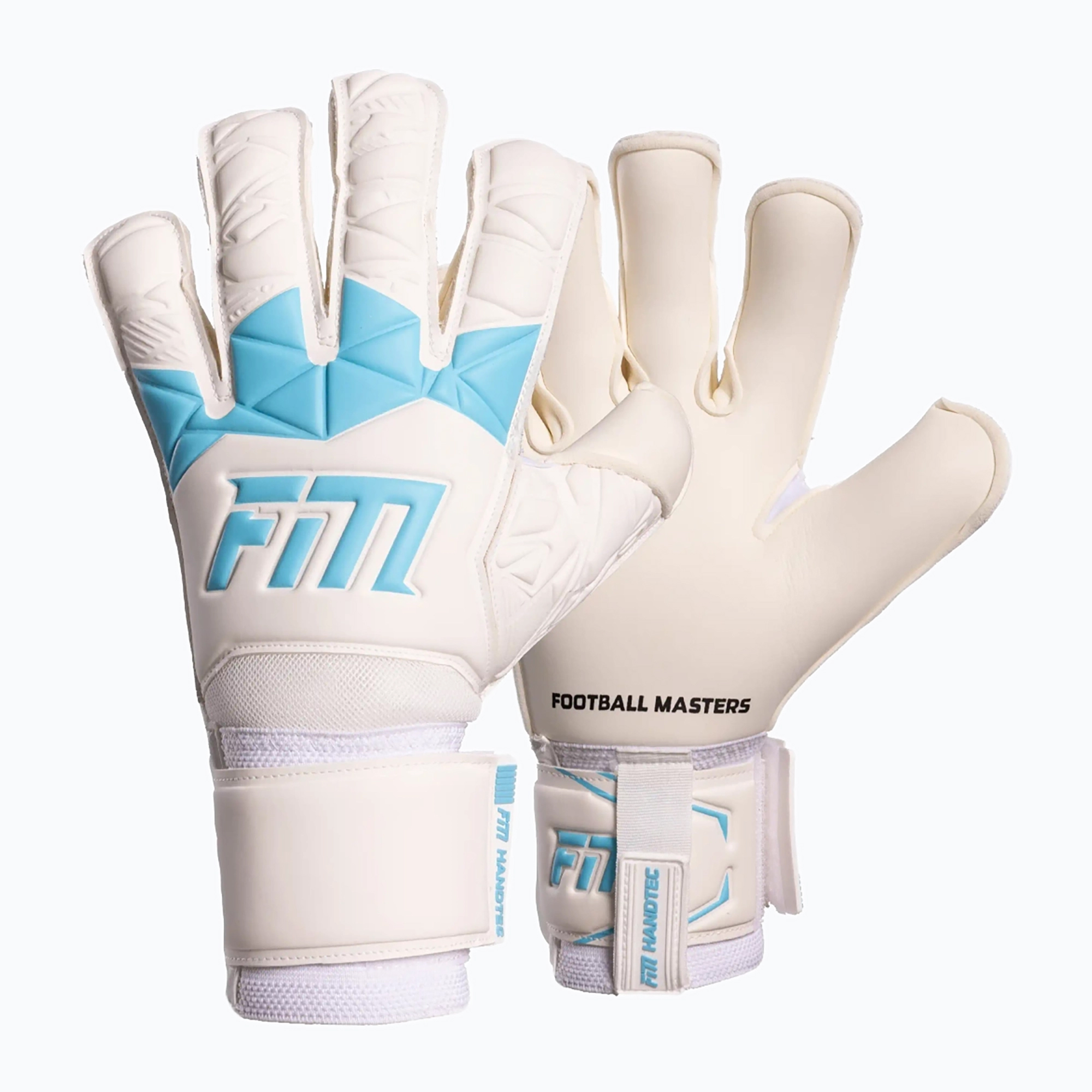 Guanti da portiere Football Masters Invictus X bianco/blu (7) (Invictus X 2785-6)
