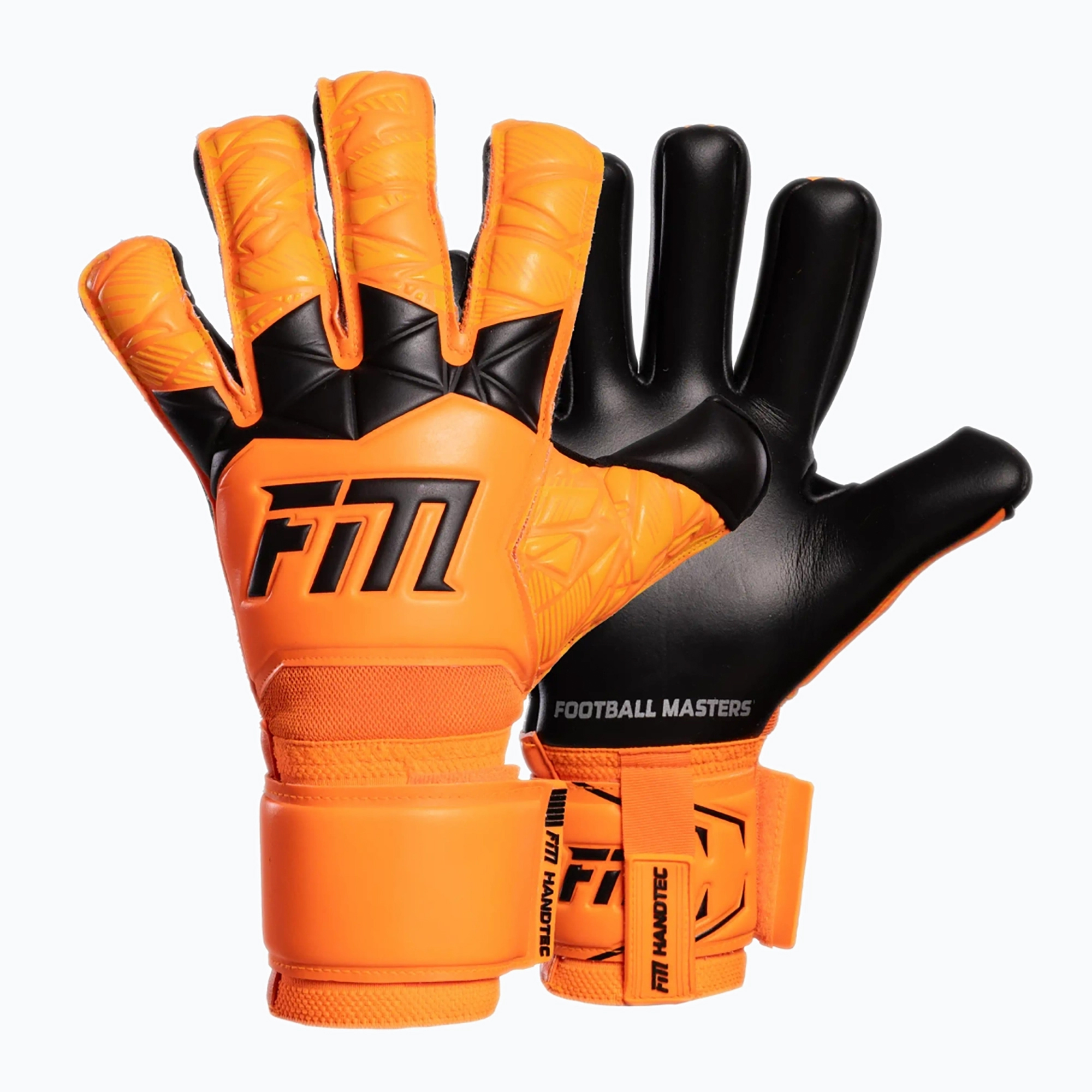 Rękawice bramkarskie Football Masters Invictus X orange fluo 