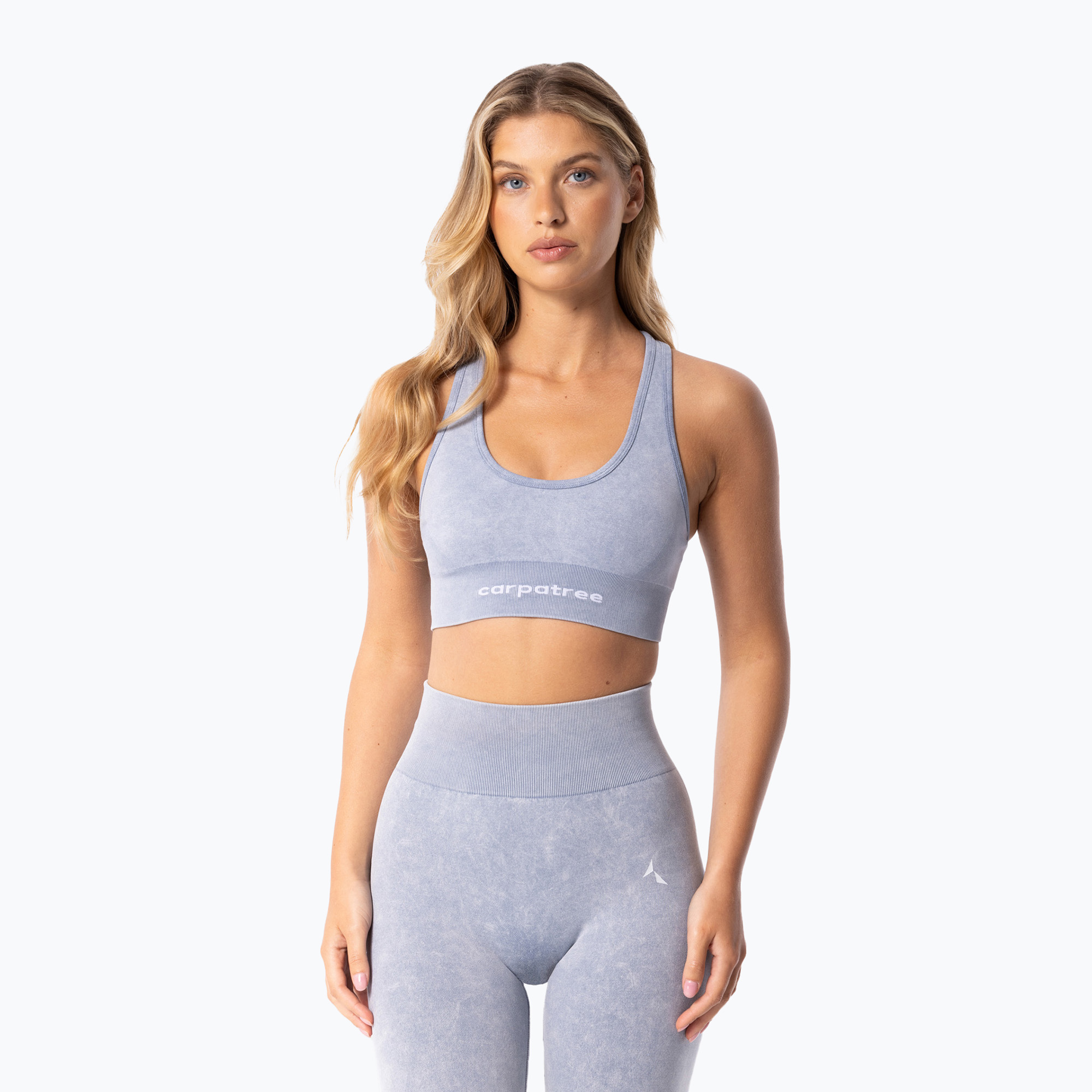 Carpatree Yasmine Seamless kék kőmosott edzőmelltartó (Yasmine Seamless CP-BI-YSS-BLUSW)