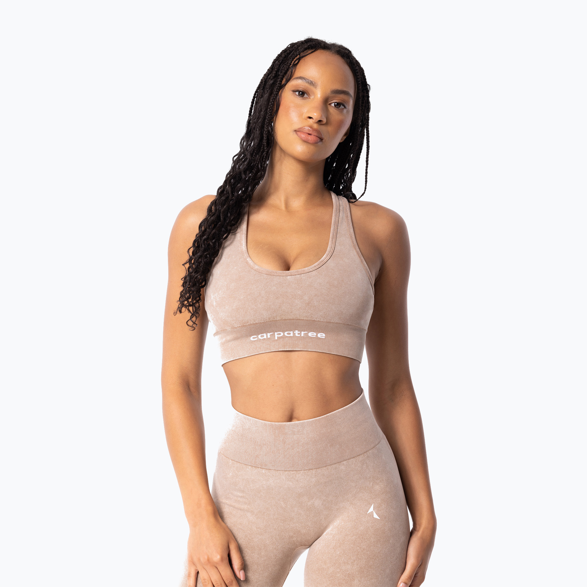 Спортен сутиен Carpatree Yasmine Seamless beige stone wash