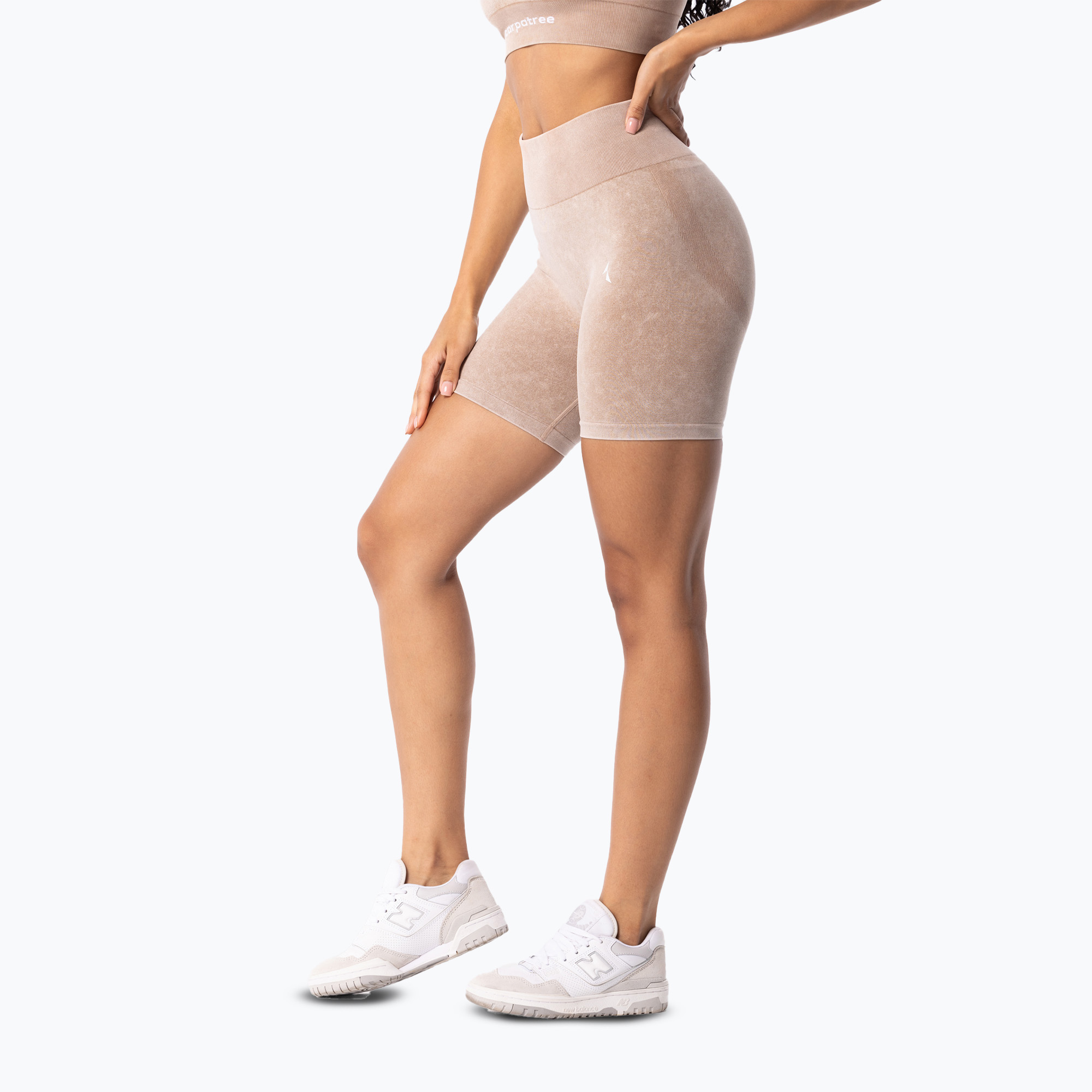 Къси панталони Carpatree Yasmine Seamless beige stone wash