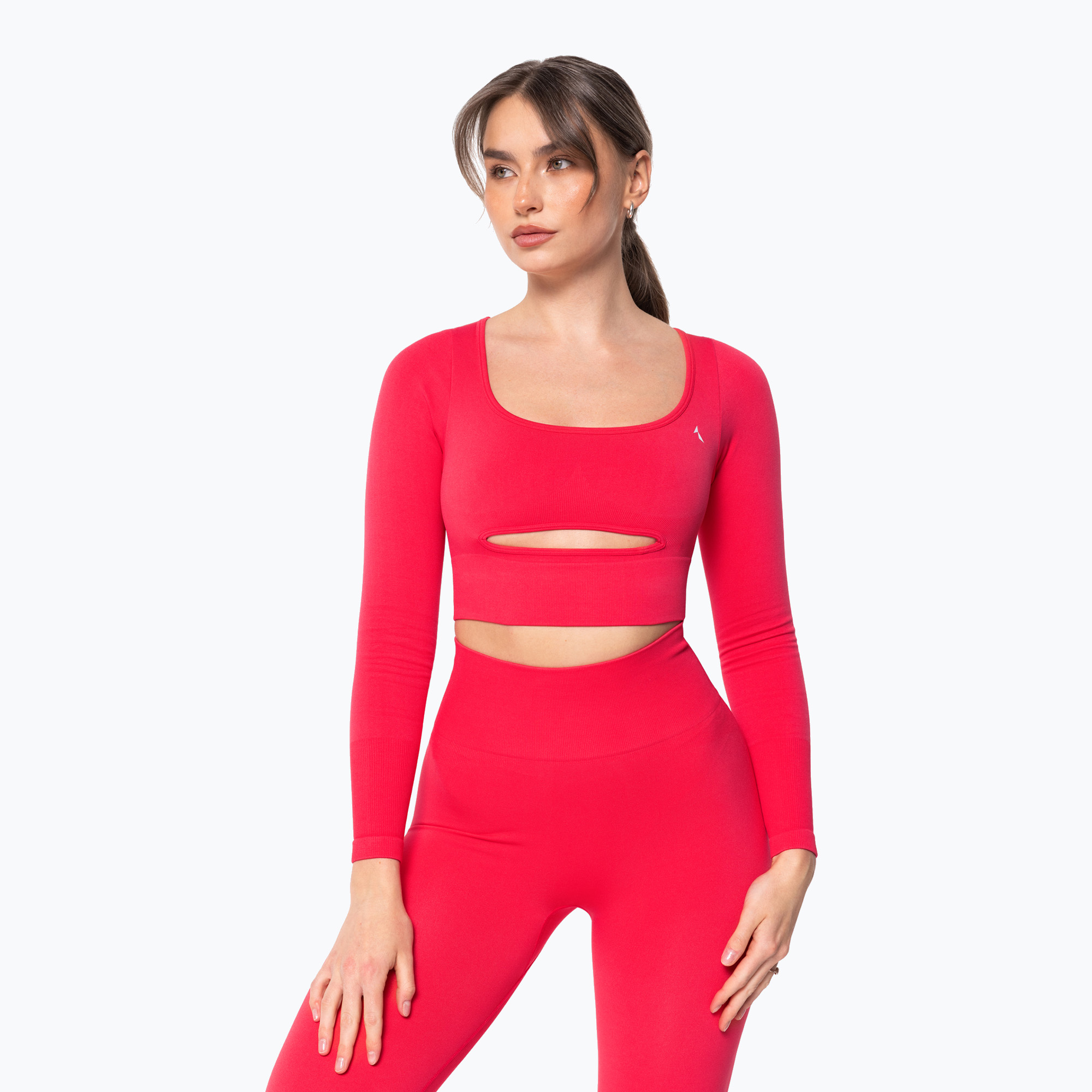 Longsleeve treningowy damski Carpatree Dopamine Buzz Seamless coral paradise pink 