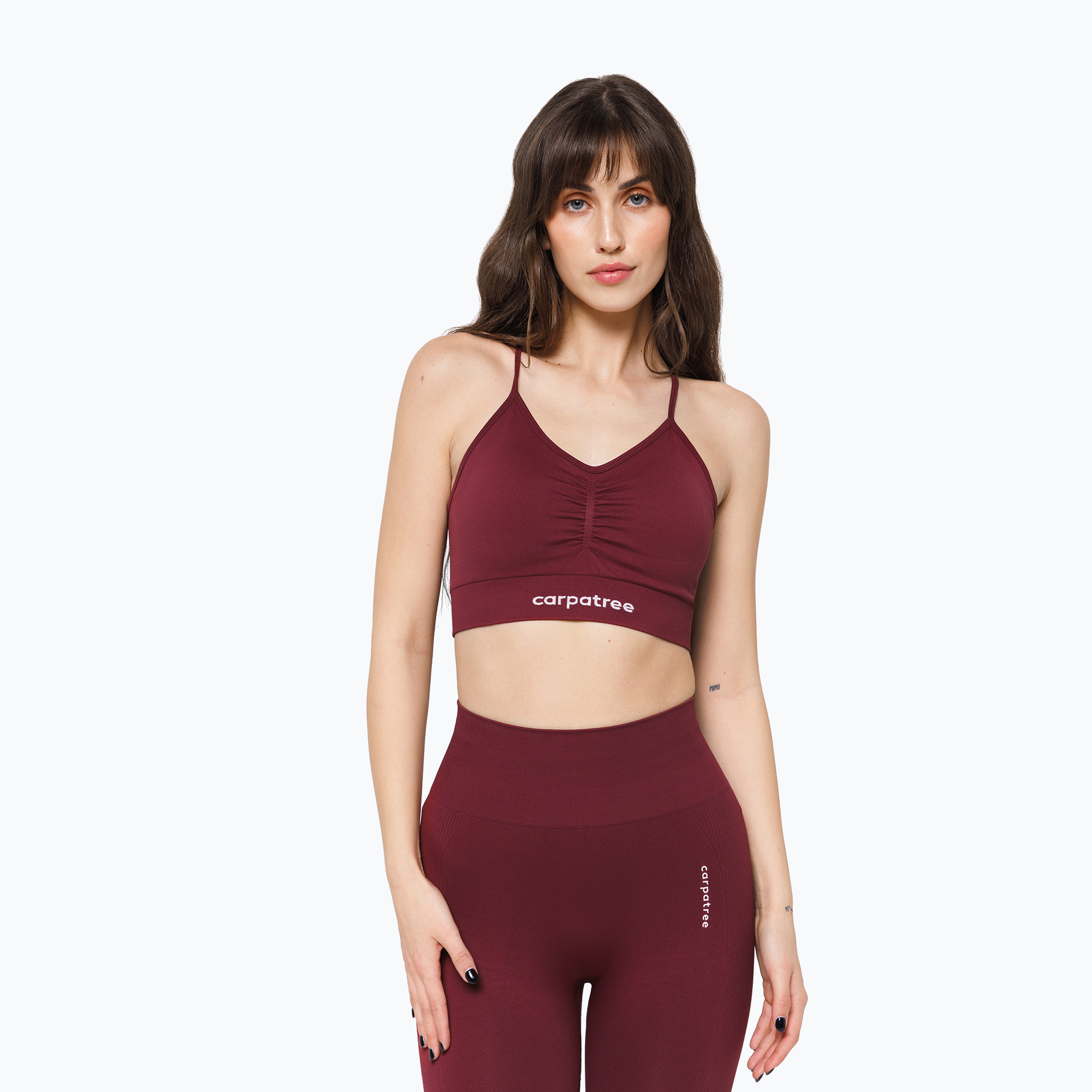 Biustonosz treningowy Carpatree Allure Seamless burgundy 