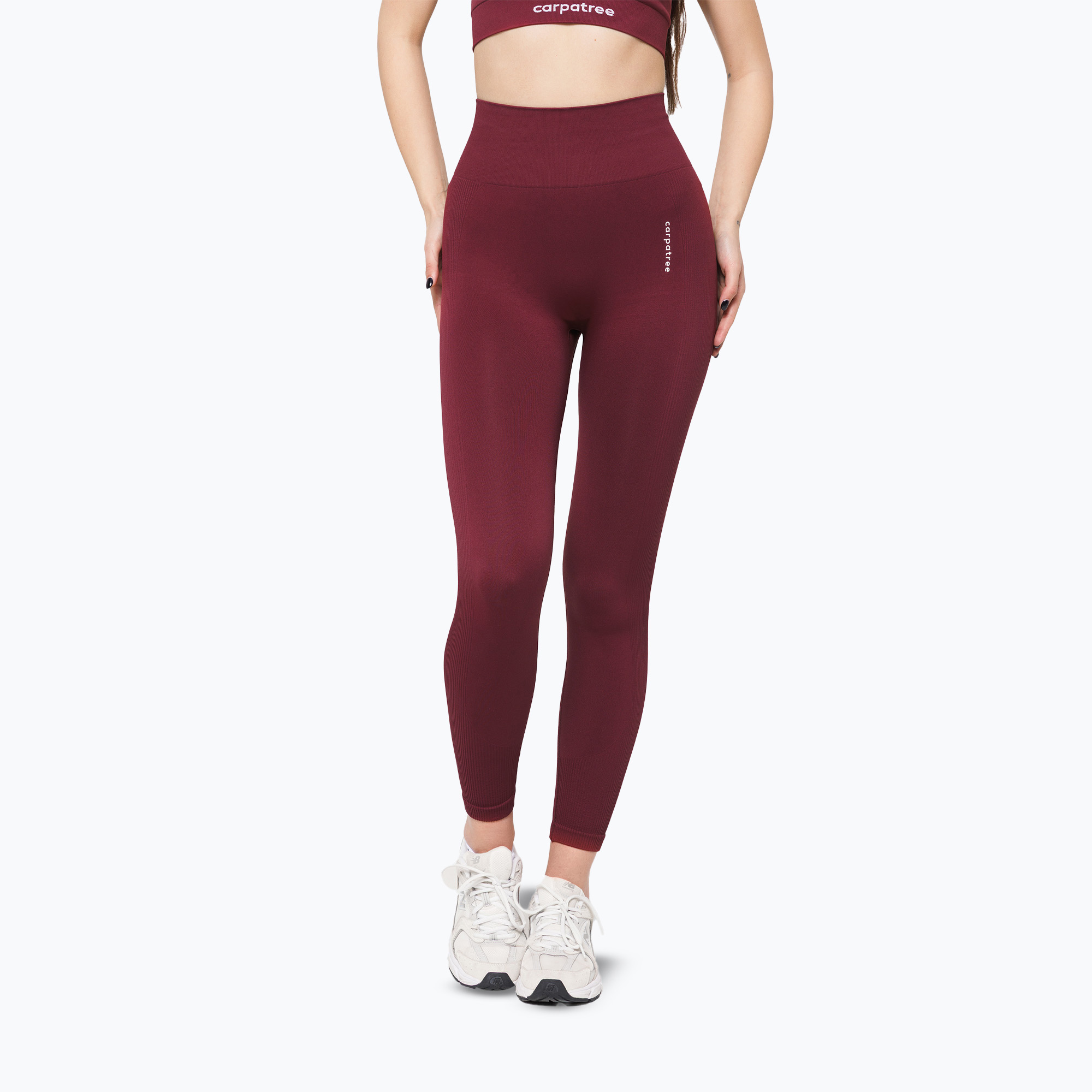 Legginsy treningowe damskie Carpatree Allure Seamless burgunfy 