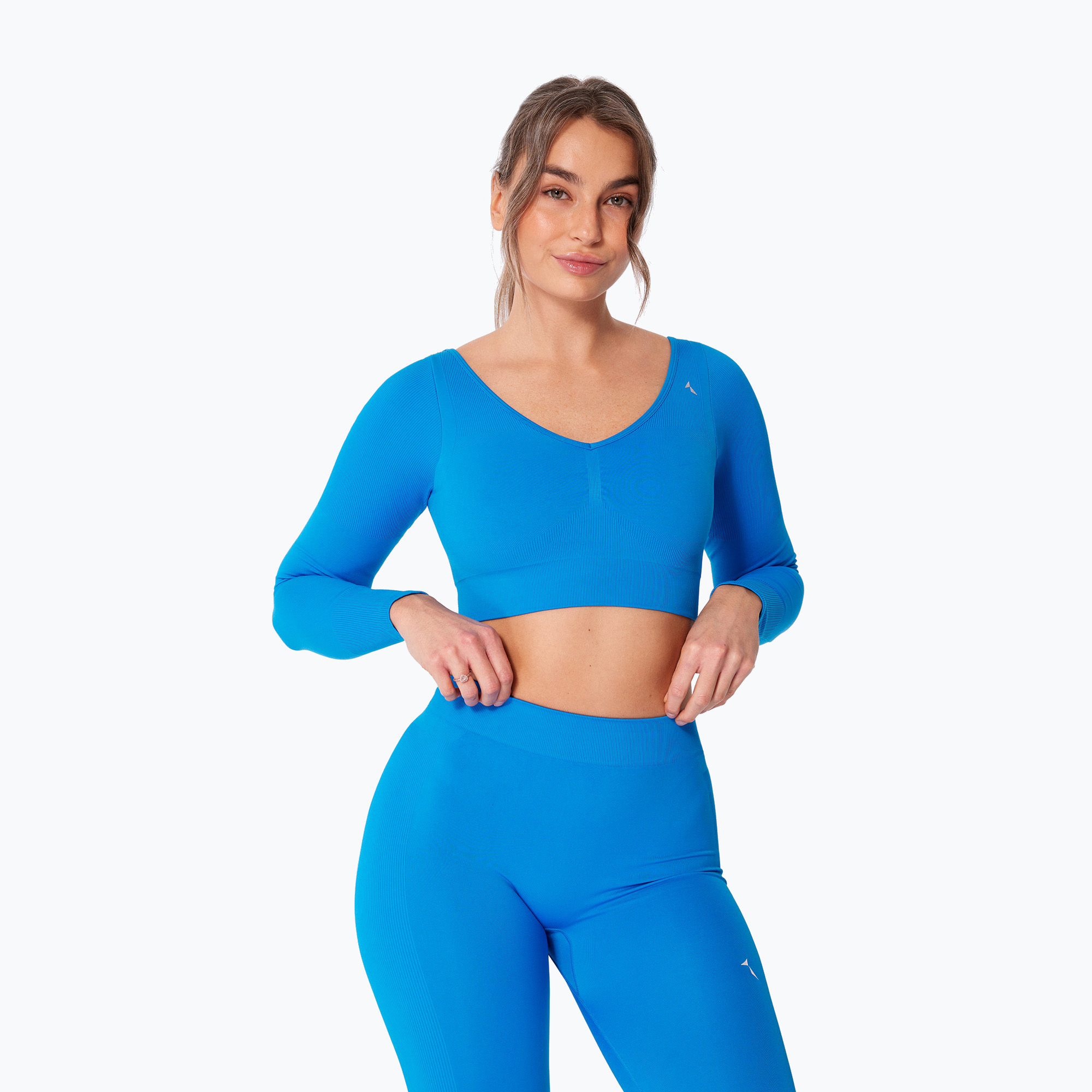 Longsleeve treningowy damski Carpatree Eris Seamless electric blue 
