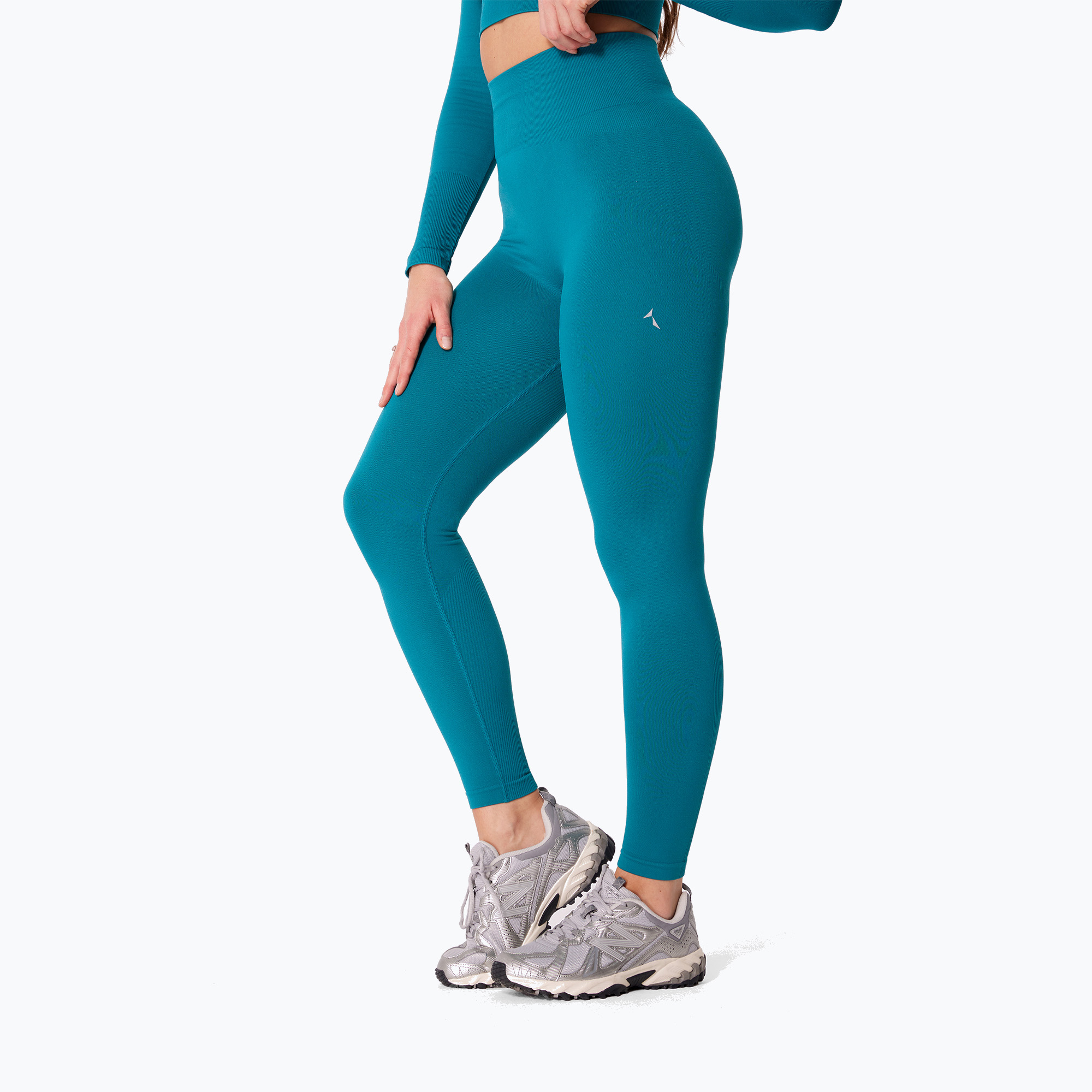 Legginsy treningowe damskie Carpatree Dopamine Buzz Seamless petrol green 