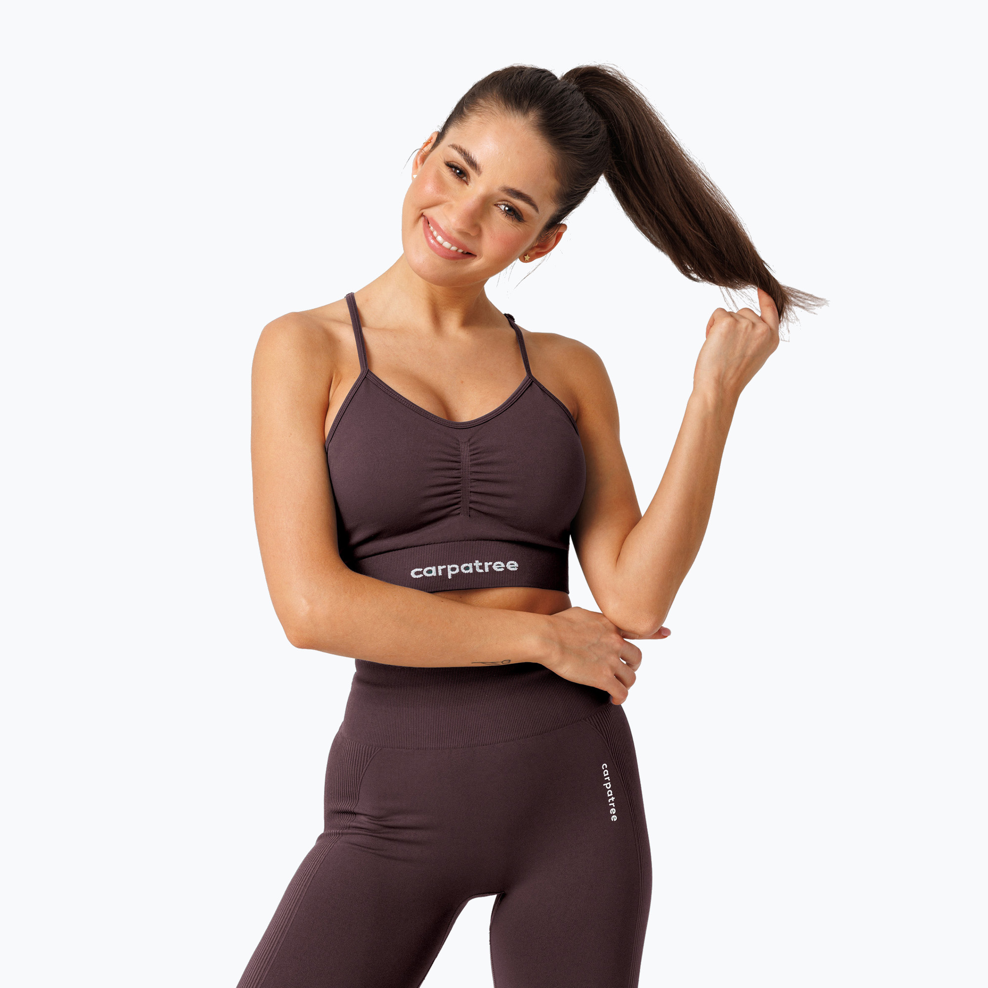 Biustonosz treningowy Carpatree Allure Seamless berry brown 