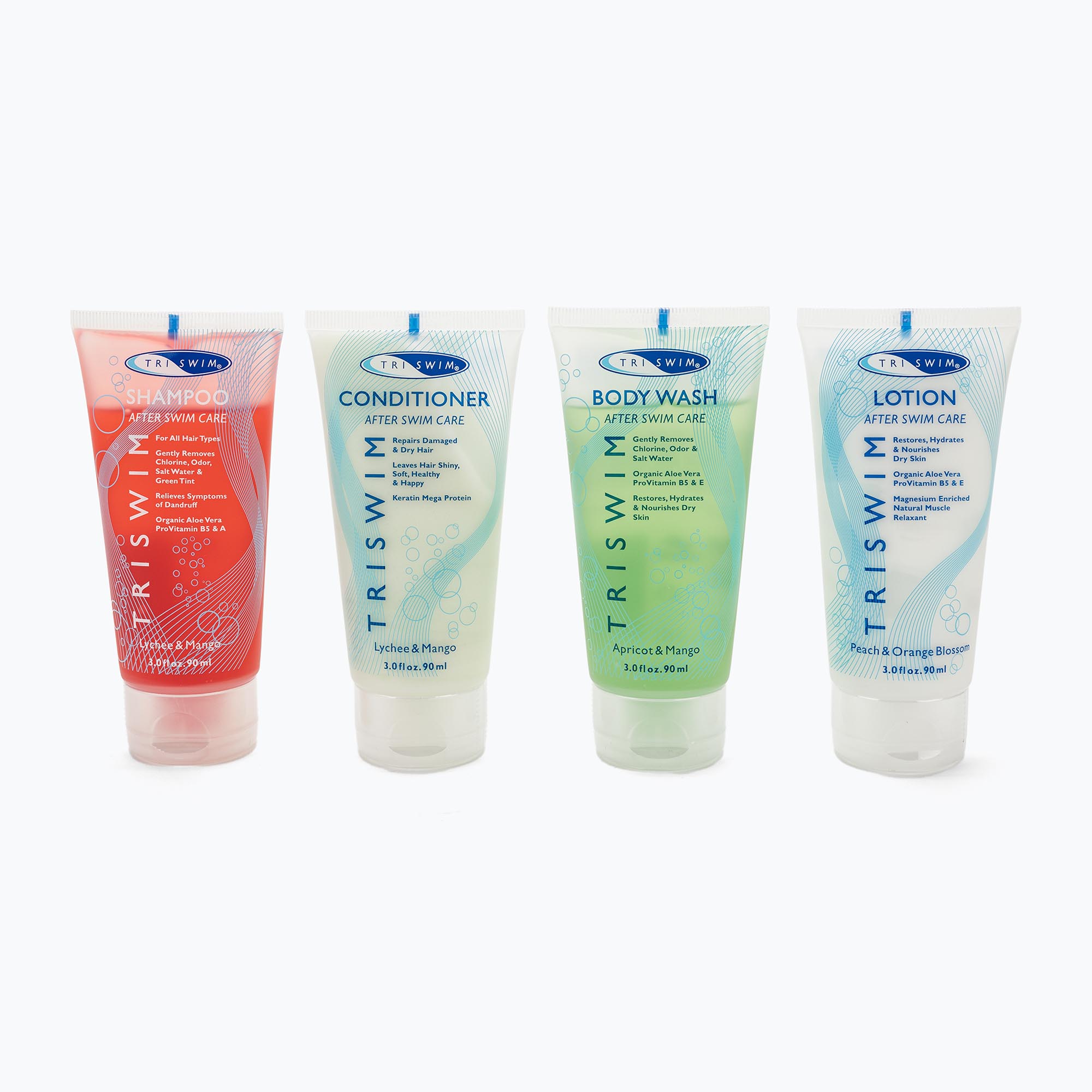 TRISWIM Set da viaggio per la cura del corpo e dei capelli (4X90 Ml) (TTS4X90)