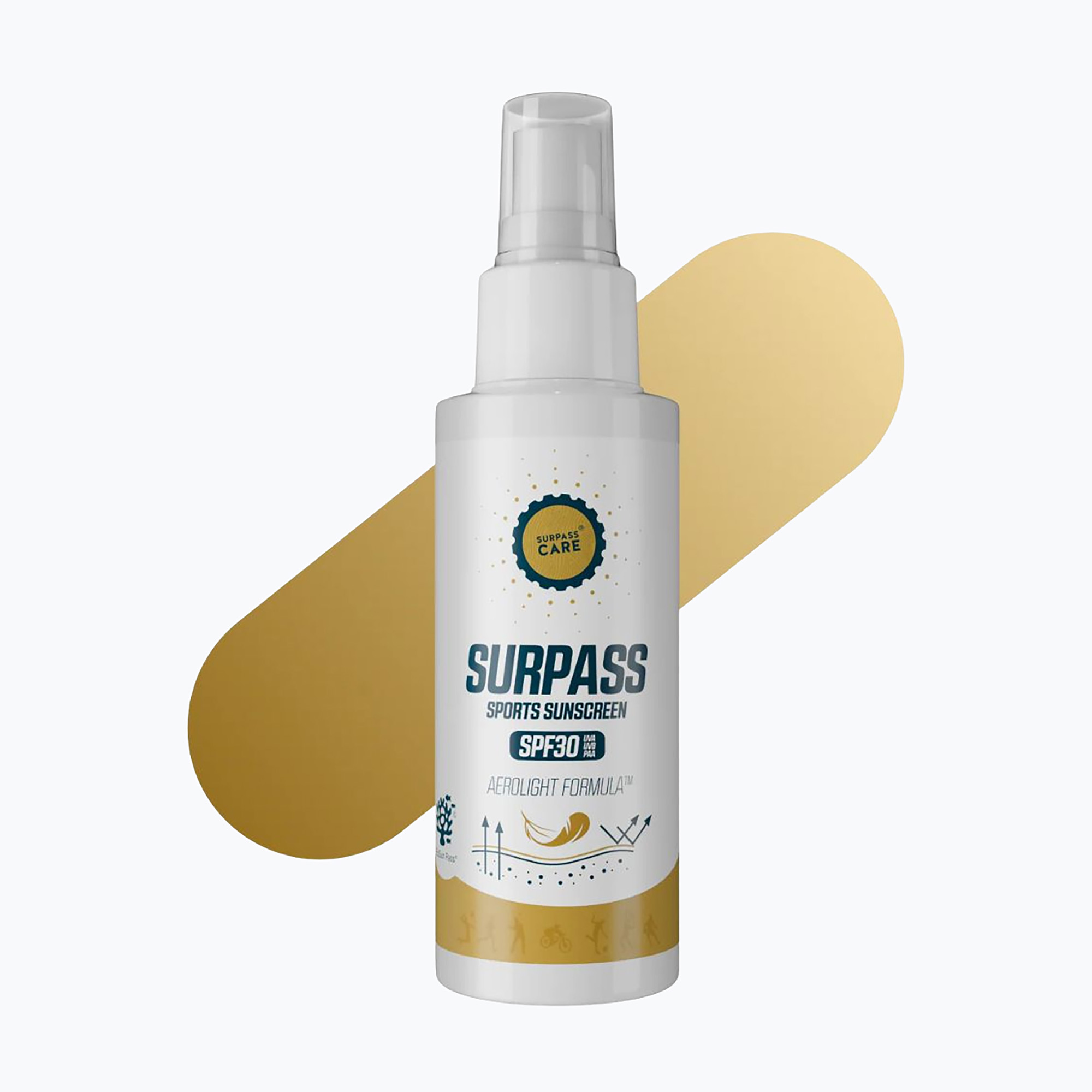 Спрей против слънце SURPASS Sports Sunscreen SPF 30  white