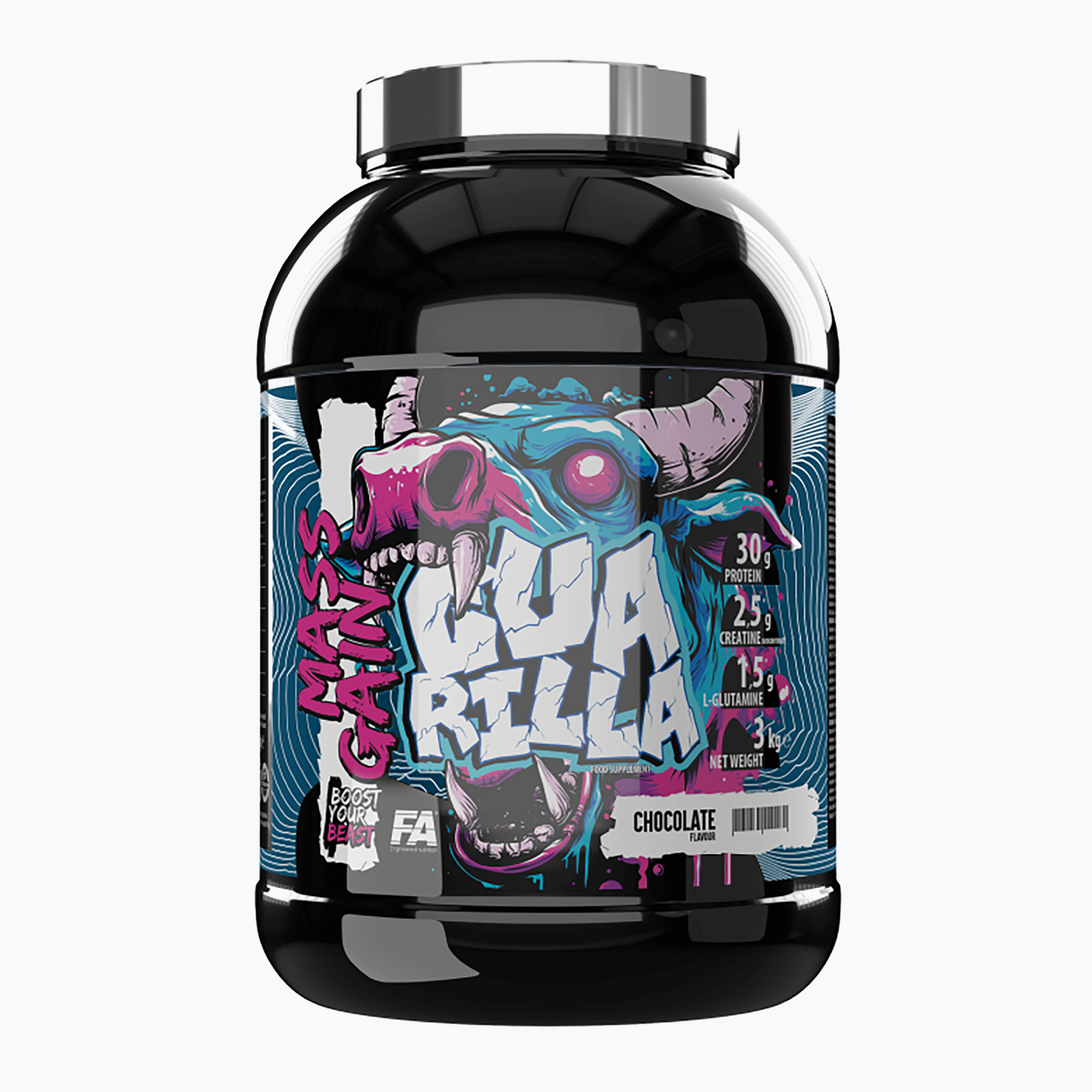 Gainer Fitness Authority Guarilla Mass Gain 3 kg vanilla