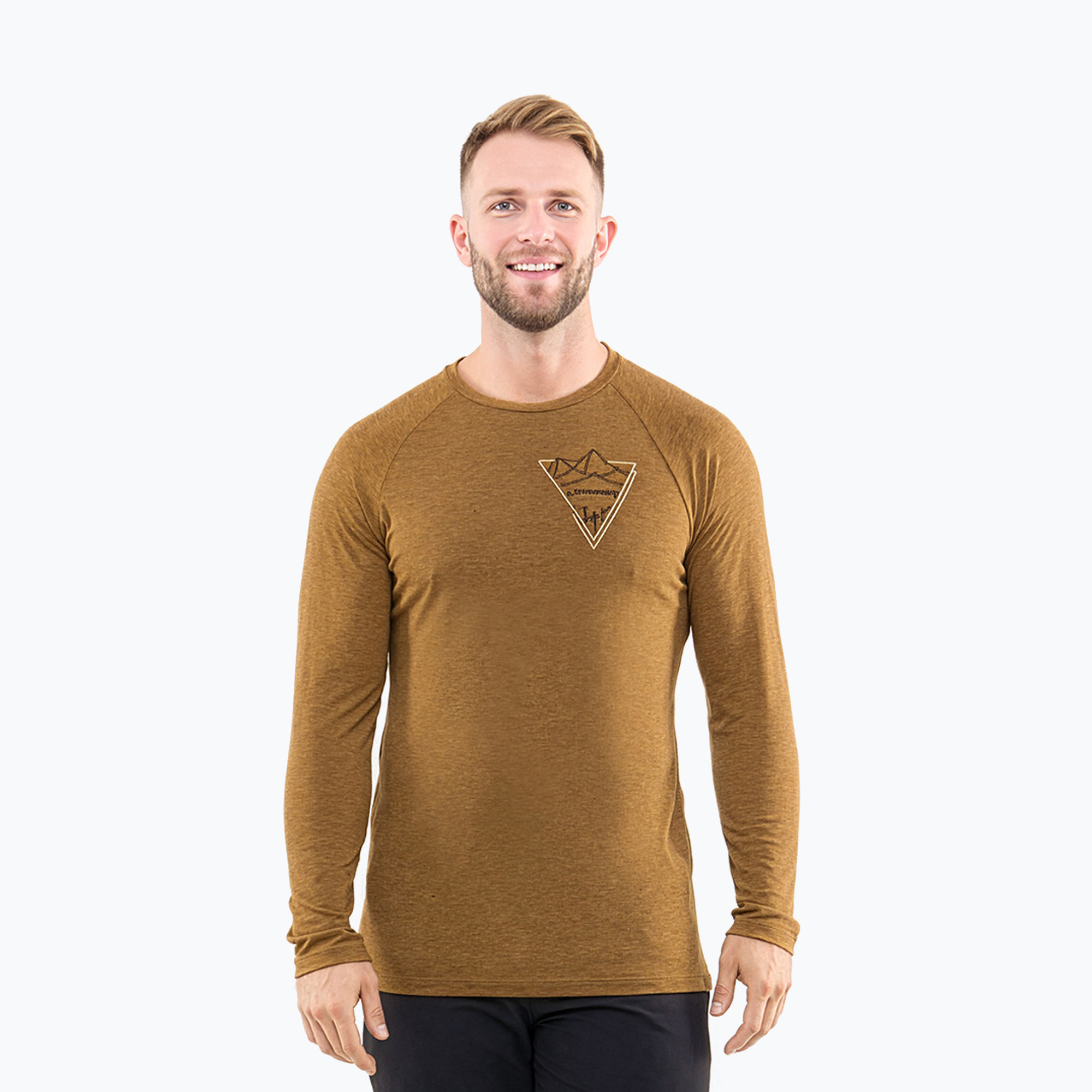 Pánske termo tričko longsleeve Viking Andali brown (Andali 500/27/7388)