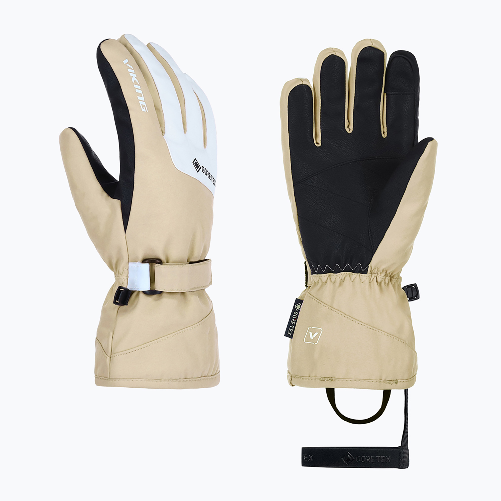 Mănuși de schi pentru femei Viking Sherpa 2.0 Gore-Tex Ski beige/white