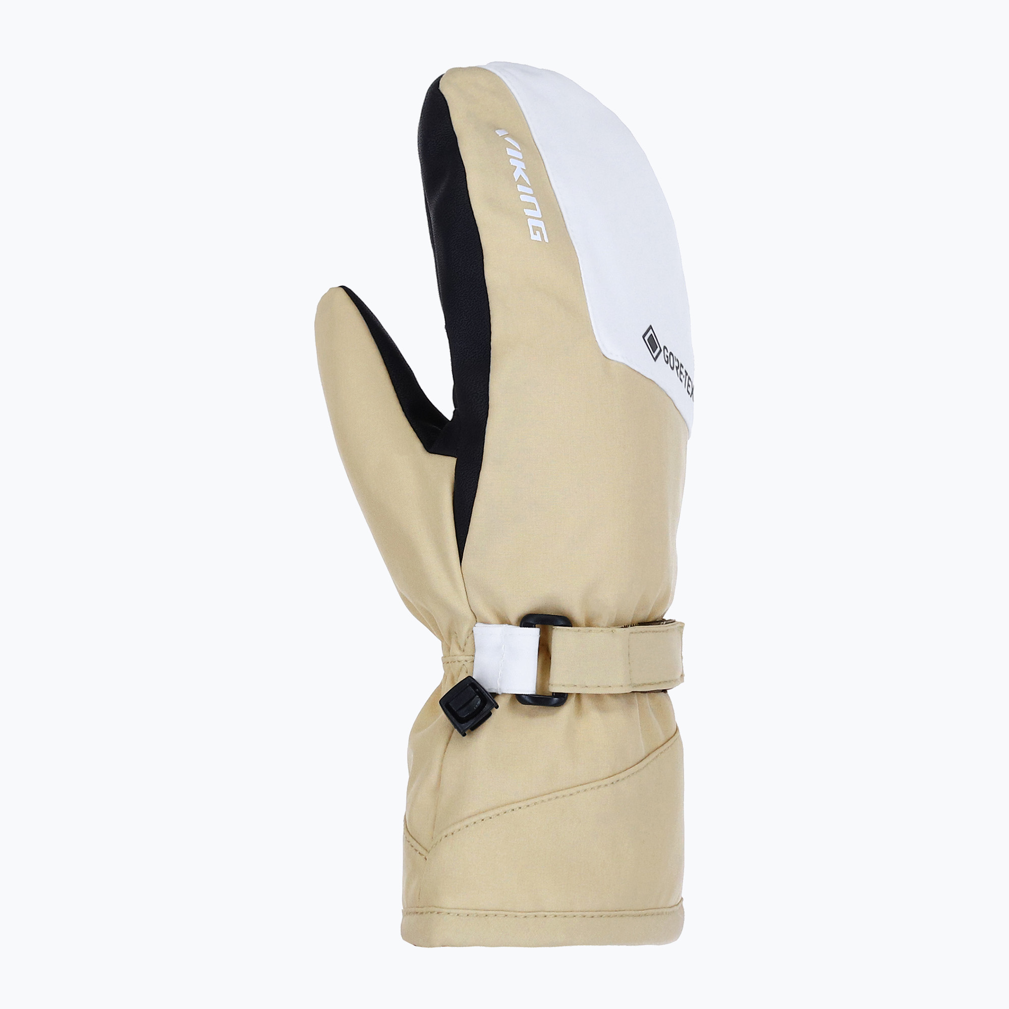 Guanti da sci donna Viking Sherpa 2.0 Gore-Tex Mitten Ski beige/white (8) (Sherpa 2.0 Gore-Tex Mitten Ski 150/27/0288)