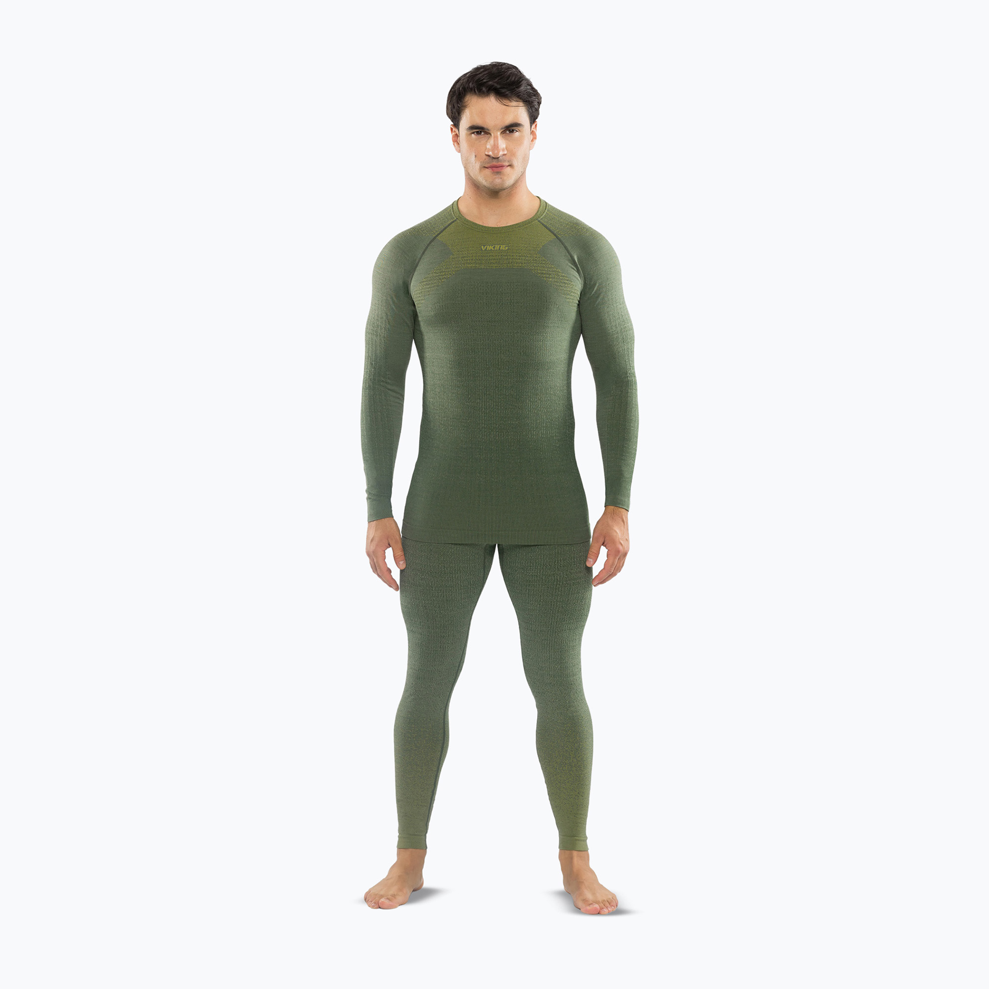 Set de lenjerie termoactivă pentru bărbați Viking Altis Base Layer dark green