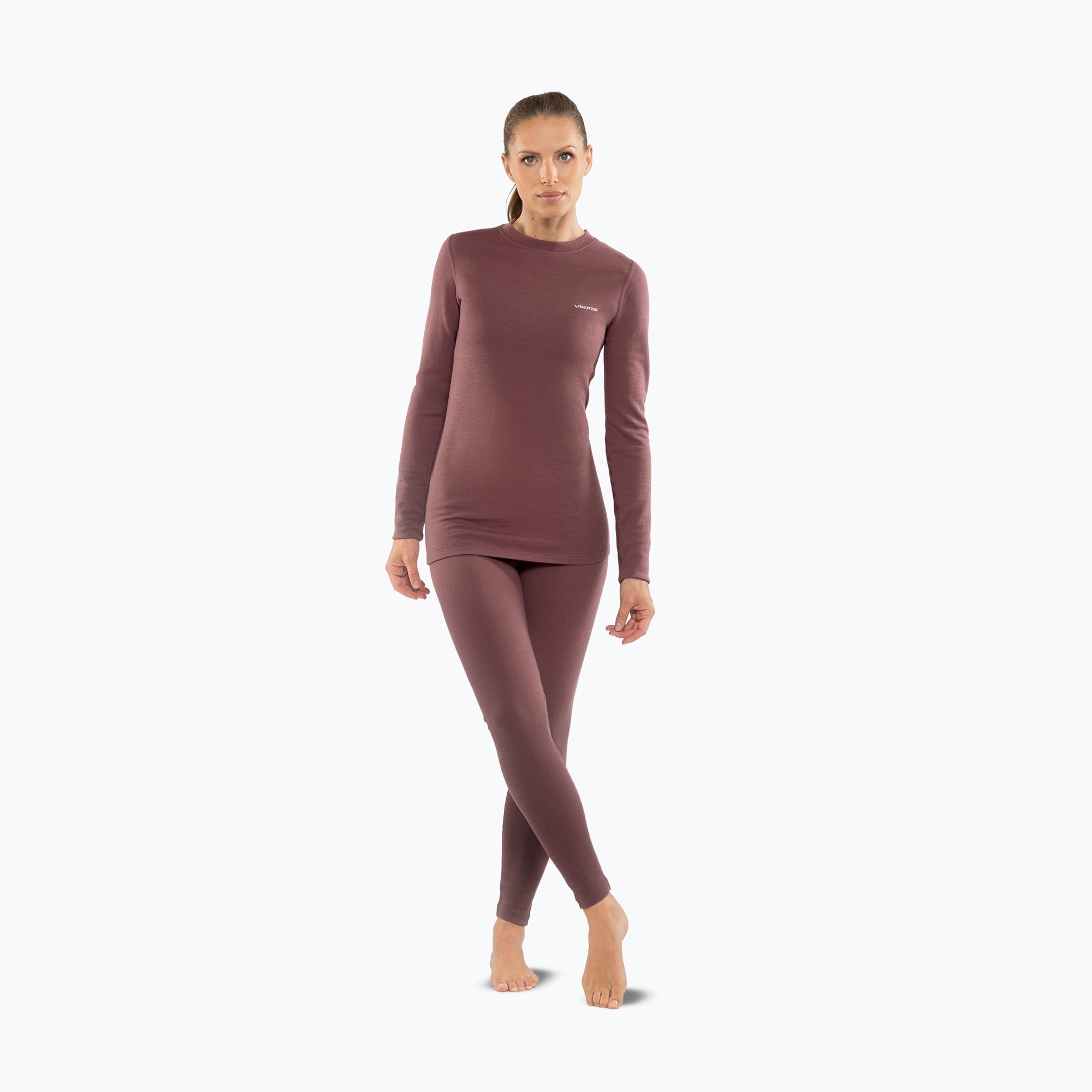 Дамски комплект термобельо Viking Meriboo Base Layer pink