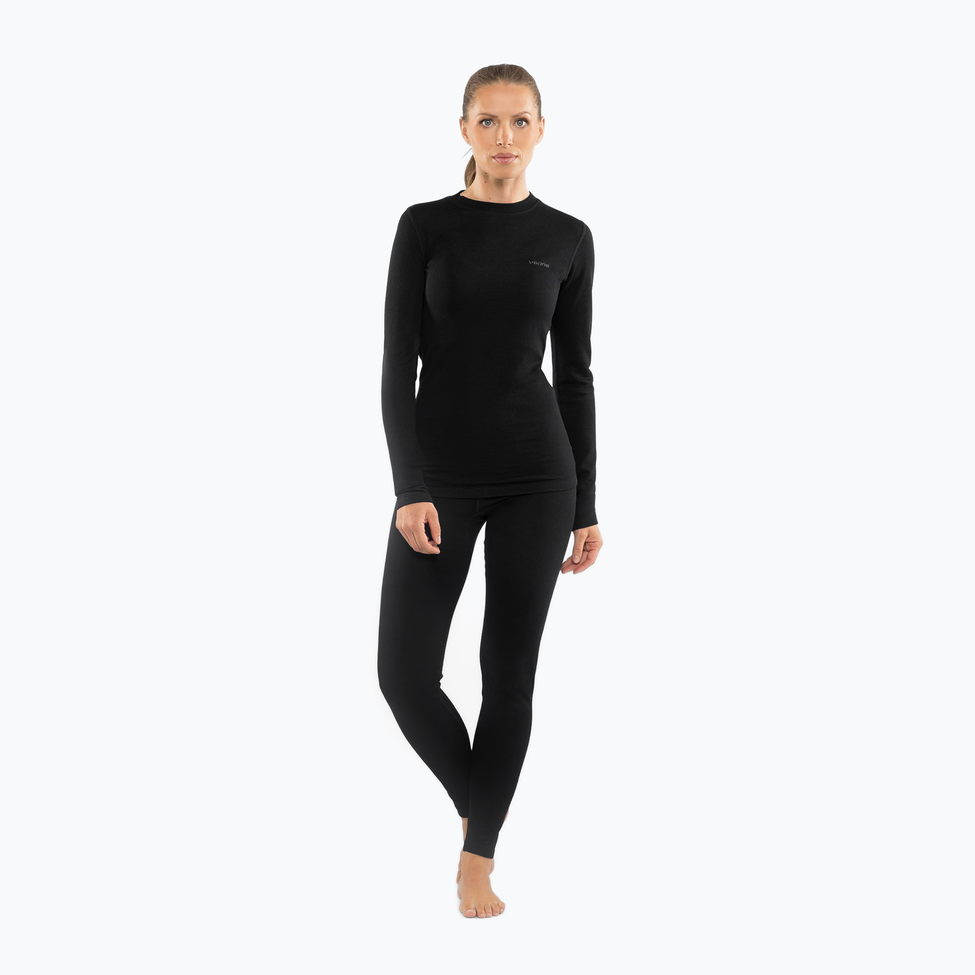 Дамски комплект термобельо Viking Meriboo Base Layer black