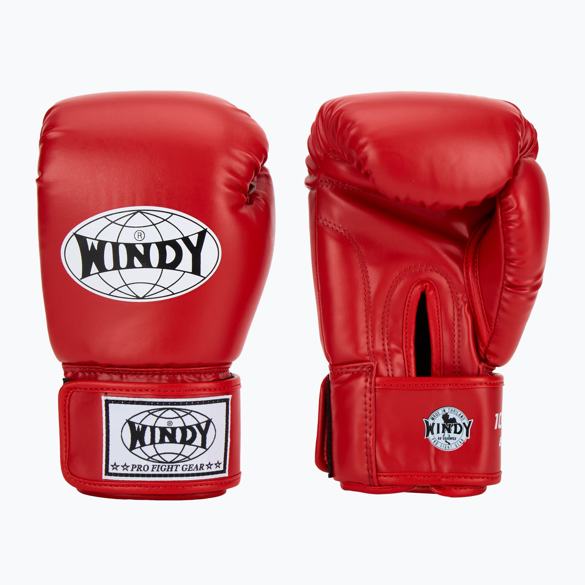 WINDY Guanti da boxe classici in pelle sintetica rossa (12 oz) (Classic Synthetic Leather BGVU-RD)