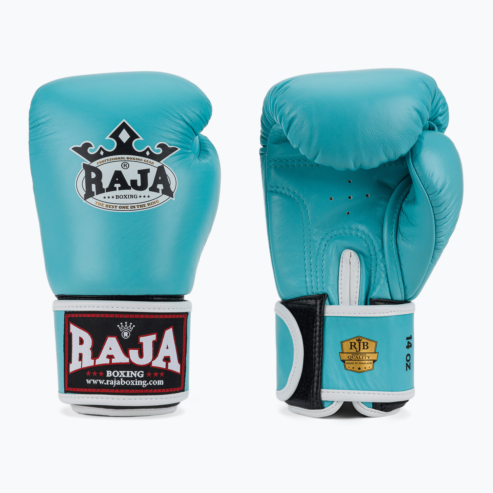 RAJA BOXING Единична стандартна естествена кожа светлосини боксови ръкавици