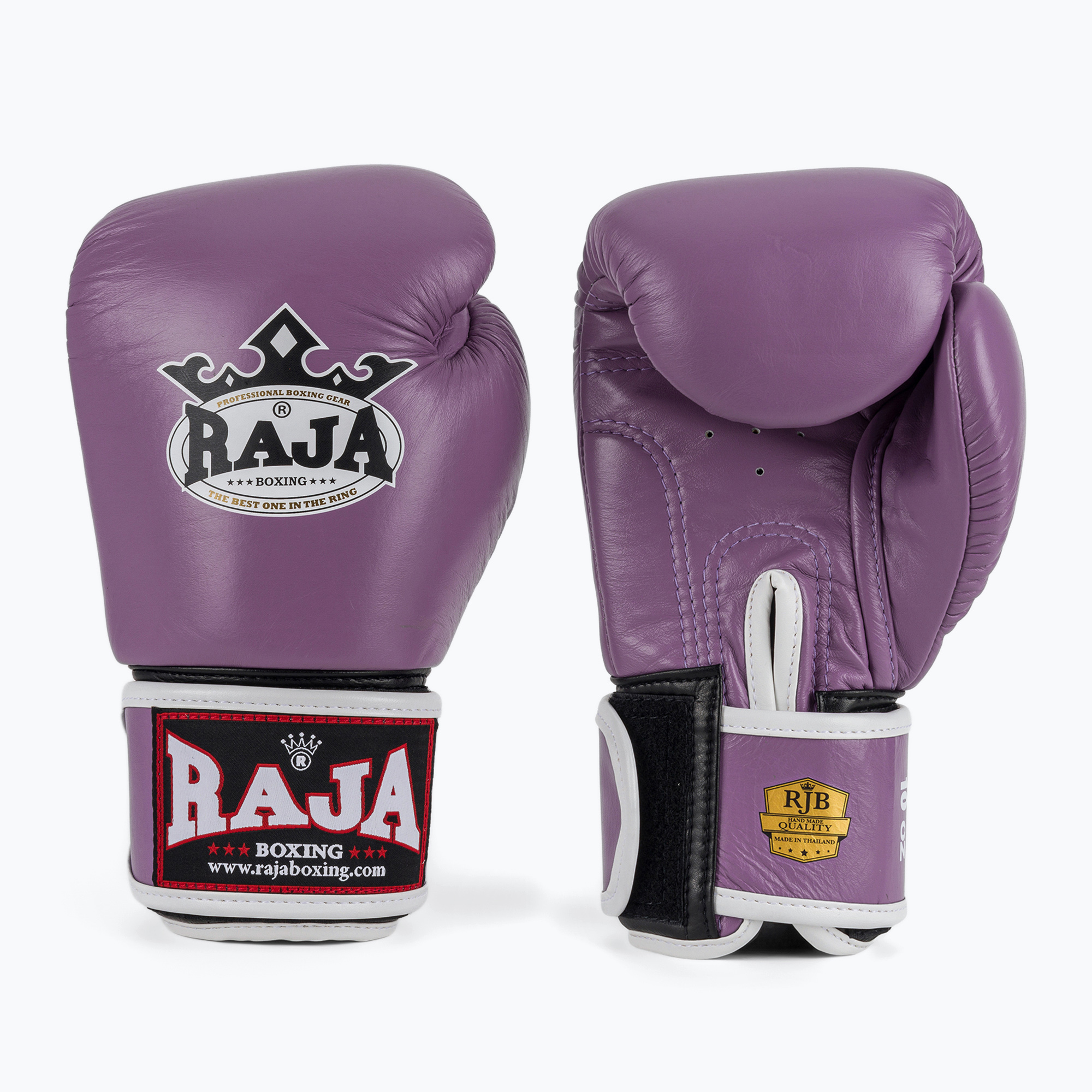 RAJA BOXING Единична стандартна естествена кожа лилави боксови ръкавици