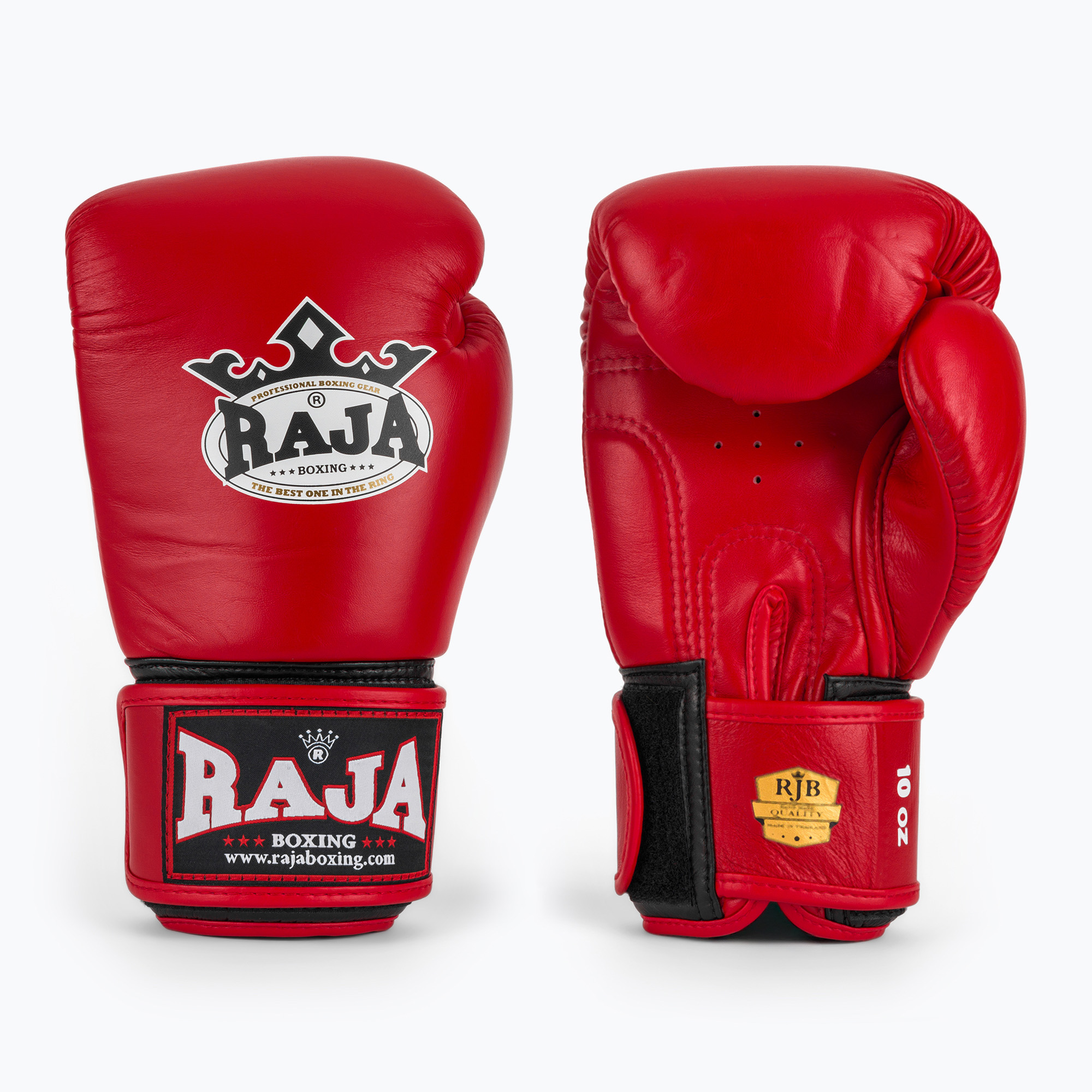 RAJA BOXING Единични стандартни боксови ръкавици от естествена кожа червени