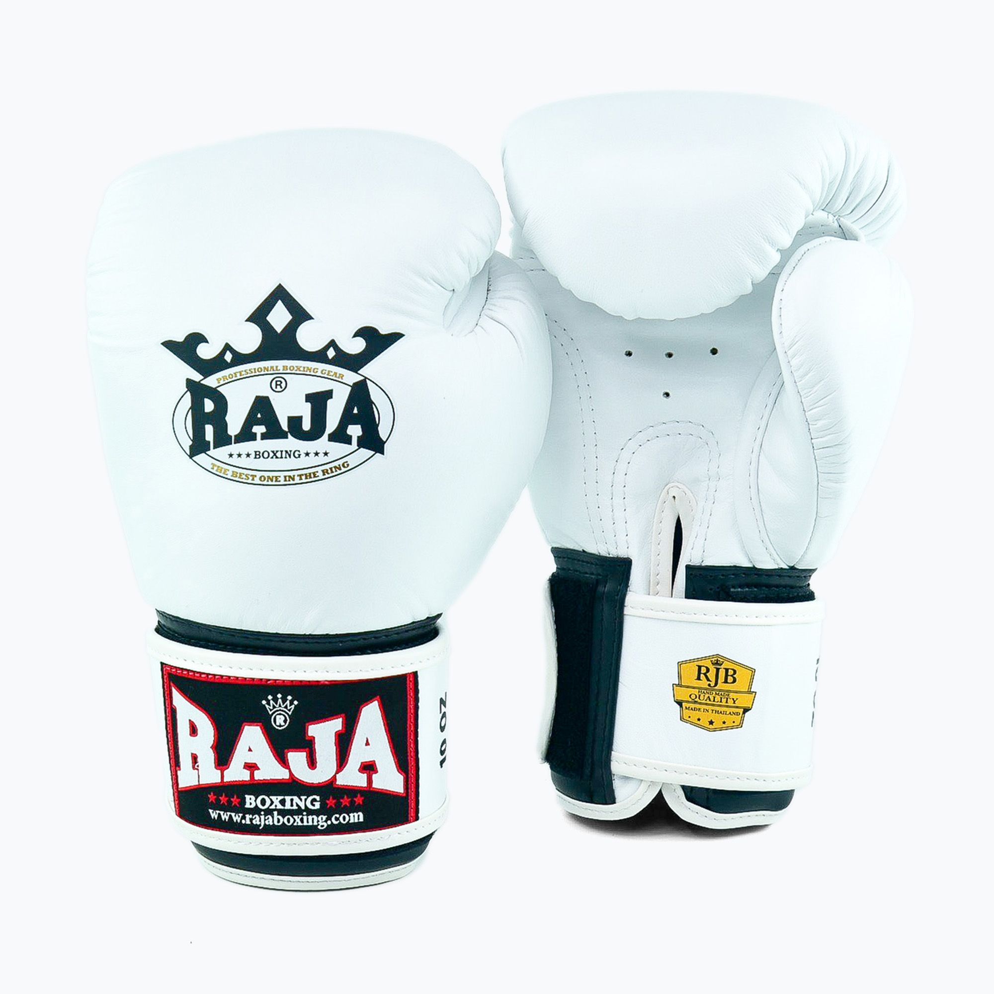 Rękawice bokserskie RAJA BOXING Single Standard Genuine Leather white 