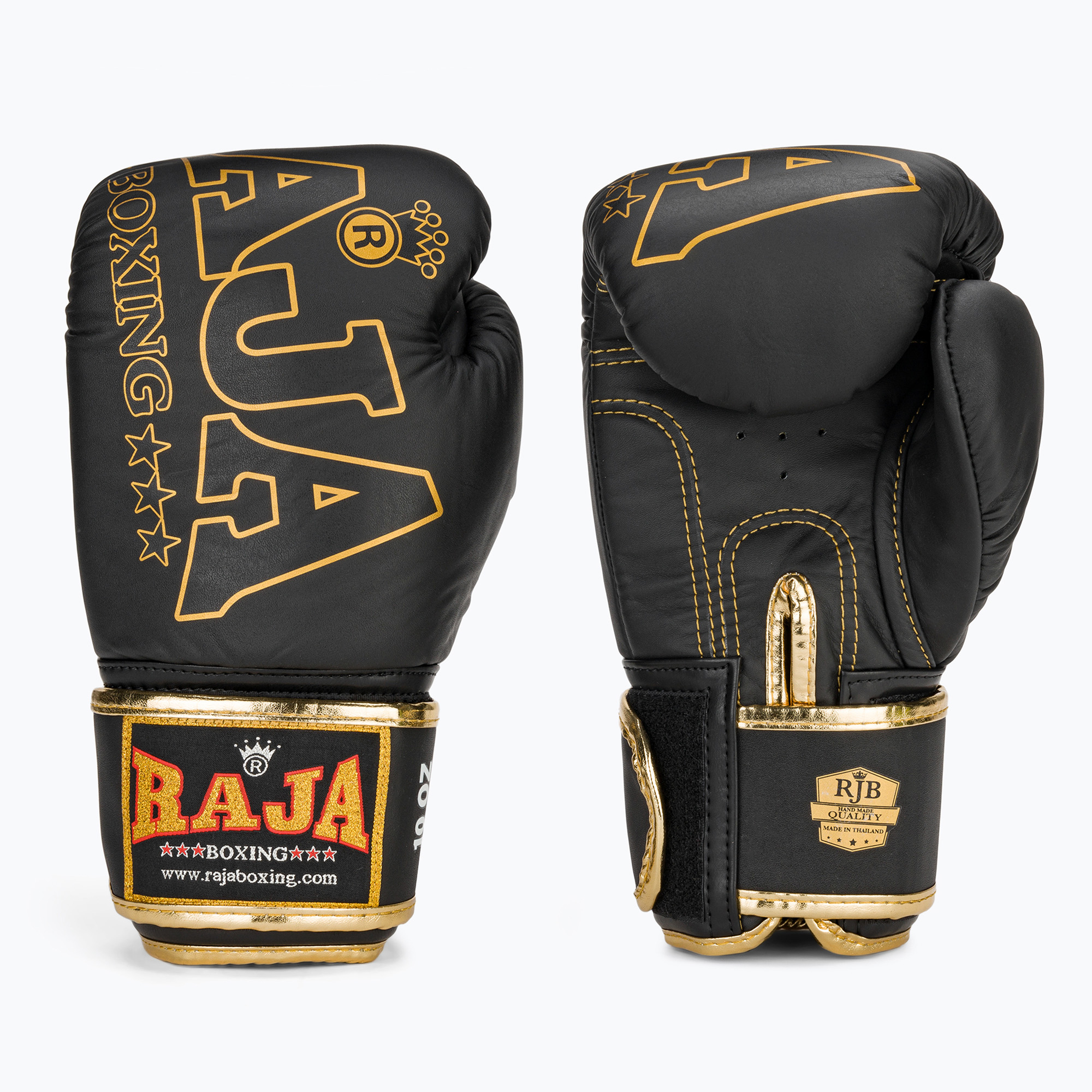 RAJA BOXING Произход Стандартни боксови ръкавици от естествена кожа черни