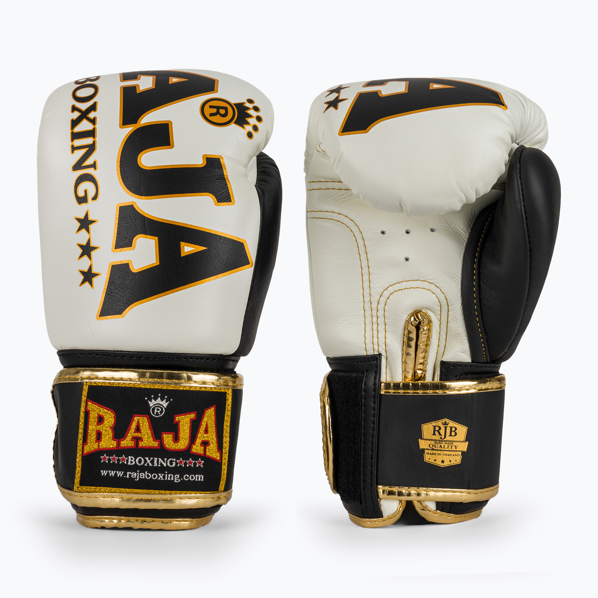 RAJA BOXING Произход Стандартни бели боксови ръкавици от естествена кожа