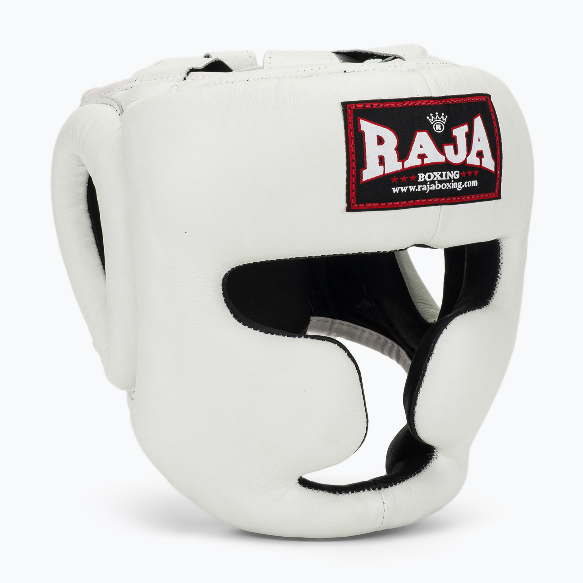 Cască de box  RAJA BOXING Genuine Leather white