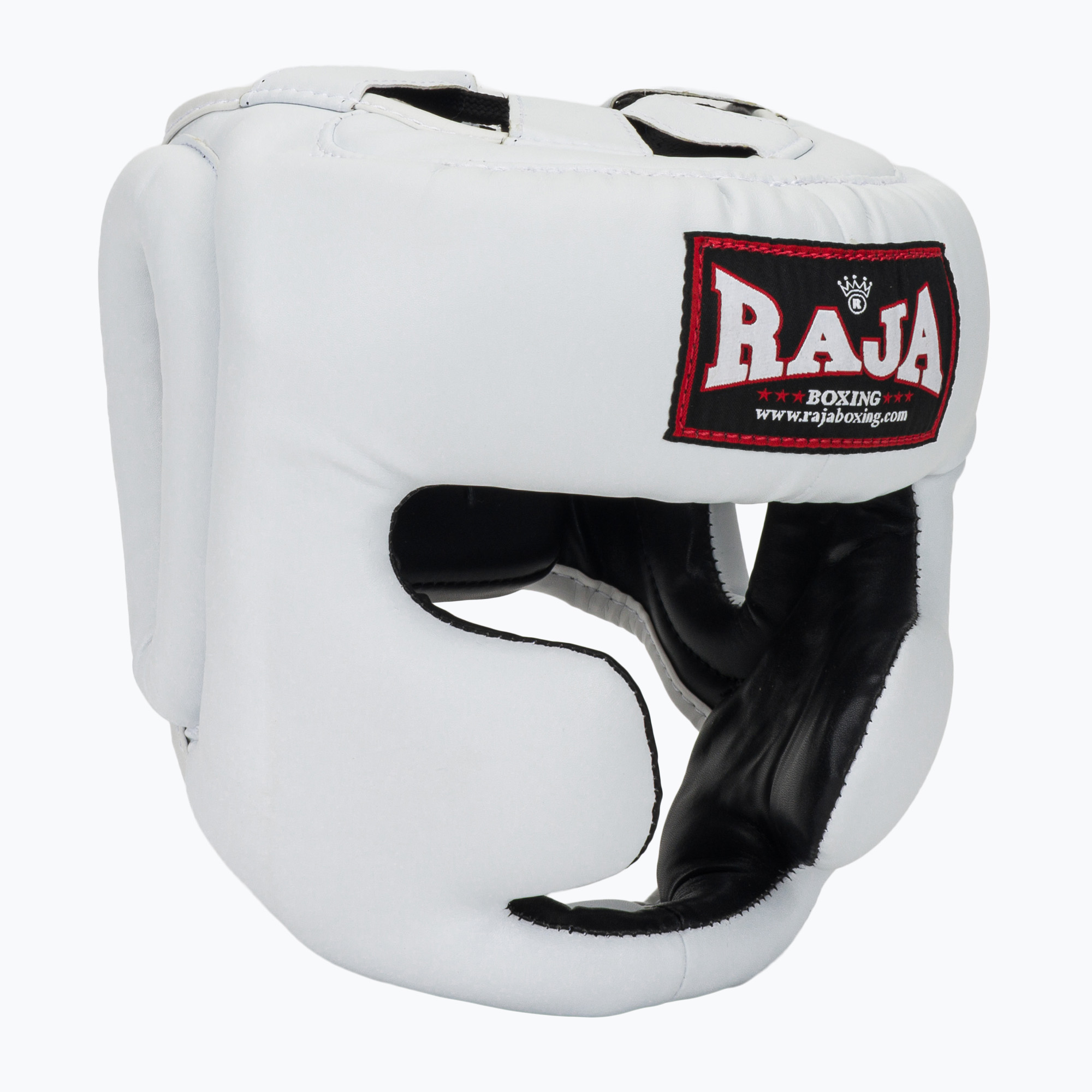 Cască de box  RAJA BOXING Semi Leather white